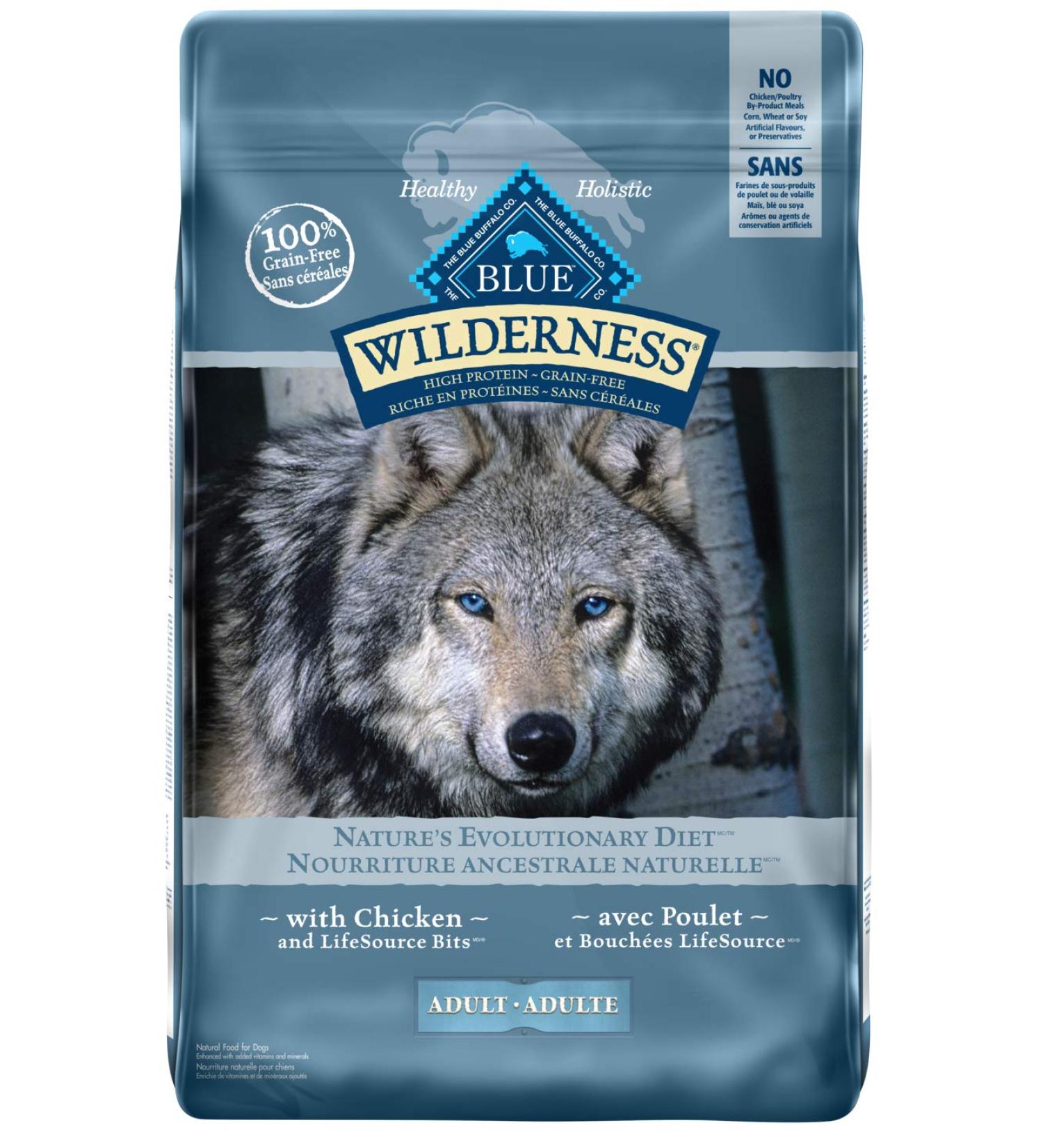 Blue Buffalo Wilderness High Protein Grain Free Natural Adult Dry Dog Food Chicken 10.8kg bag Brown Chicken & Brown Rice High Protein Grain Free - Buy Online on GoSupps.com