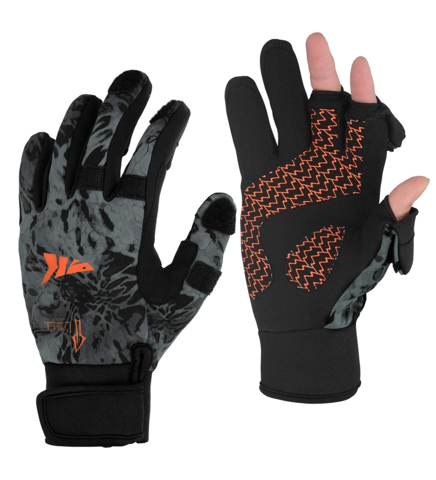 KastKing Mountain Mist Fishing Gloves - Cold Weather Gloves for Men and Women - Ideal for Ice Fishing, Photography, Hunting - Blackout Large - Buy Online on GoSupps.com