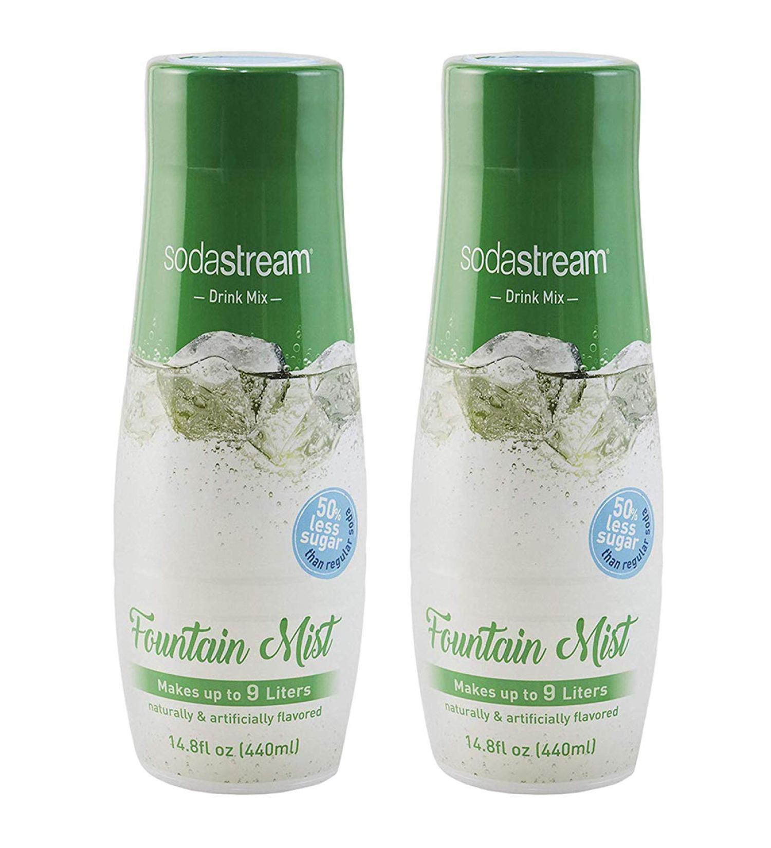 SodaStream Fountain Mist 440ml (Pack of 2) - Natural Sparkling Water - 14.8 Fl Oz - Buy Online on GoSupps.com