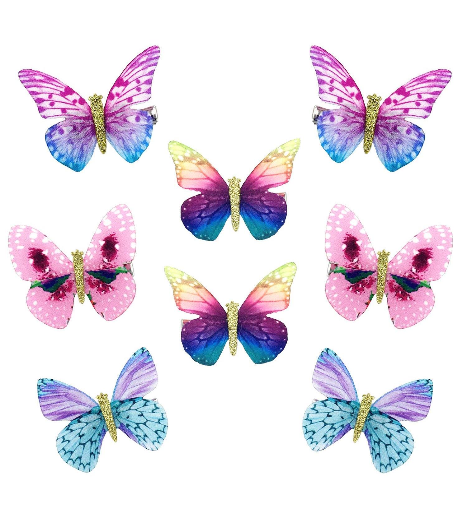 mciskin Butterfly Hair Clips Baby Hair Clips Butterfly Glitter Barrette for Women Girl and Infant (8pc- Colorful Butterfly) - Buy Online on GoSupps.com