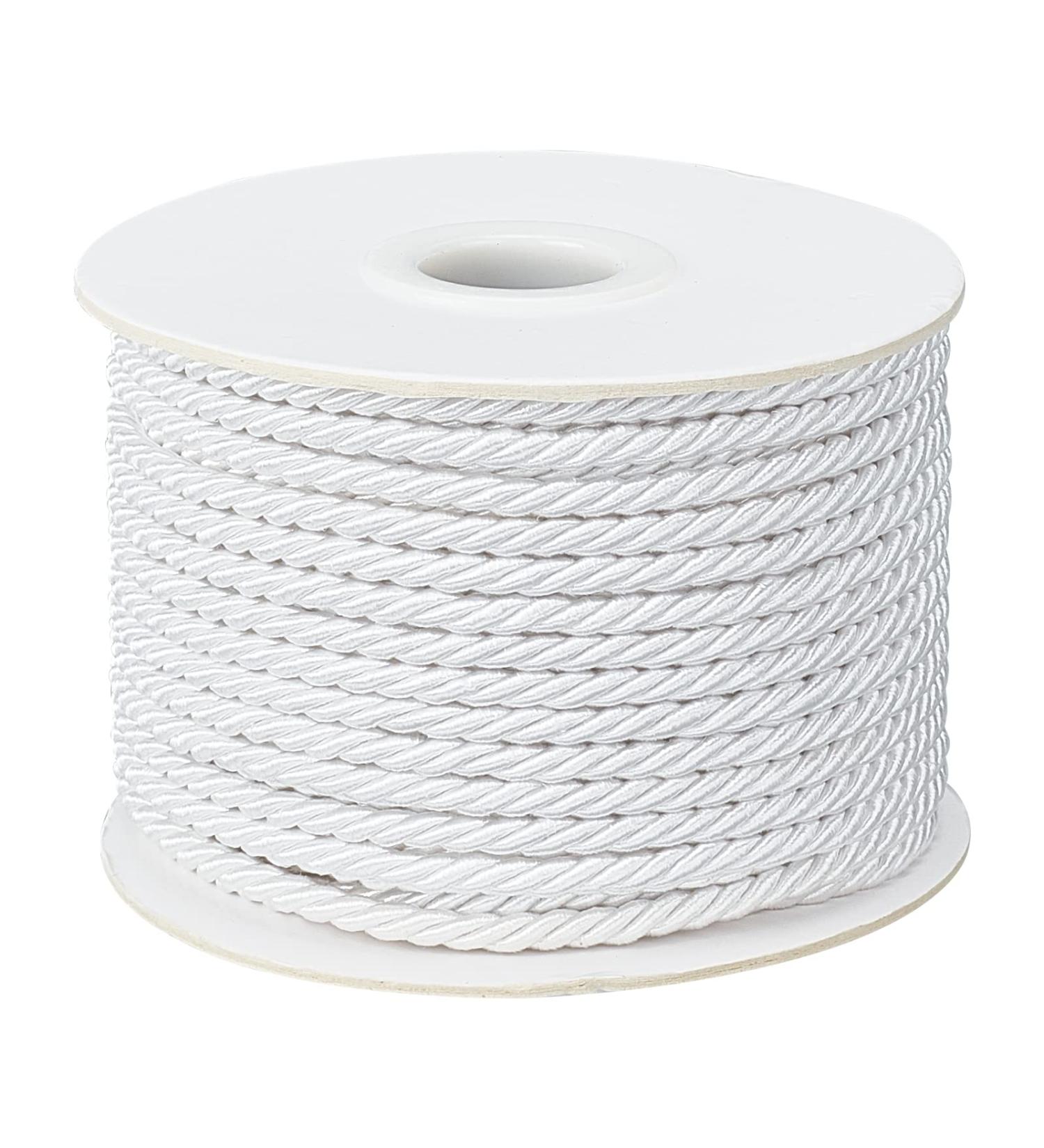 PandaHall 3mm White Twisted Cord Rope - 20 Yards Nylon Trim for Home Decor & Crafting - Buy Online on GoSupps.com