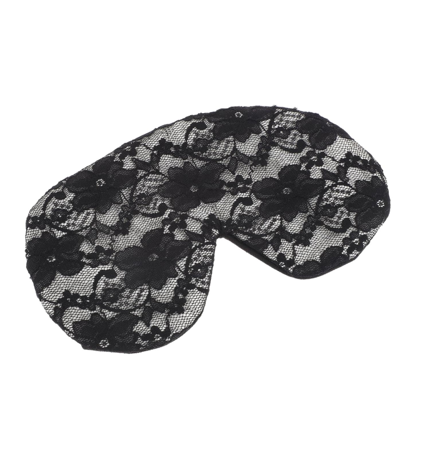 Mikinona Lace Flower Eye Mask Polyester Goggles Soft Travel 22x9x0.8cm Black - Buy Online on GoSupps.com