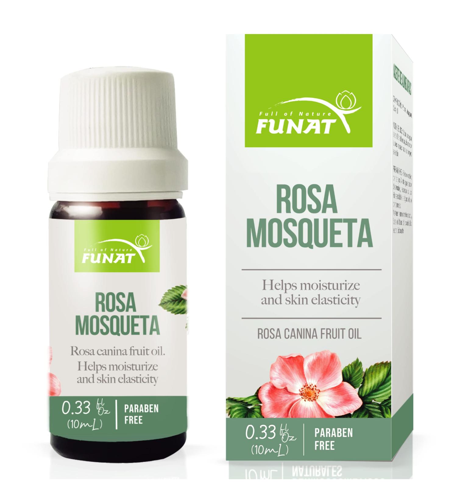 Funat Rose Hip Seed Oil for Face and Skin - 0.3 fl oz - Buy Online on GoSupps.com