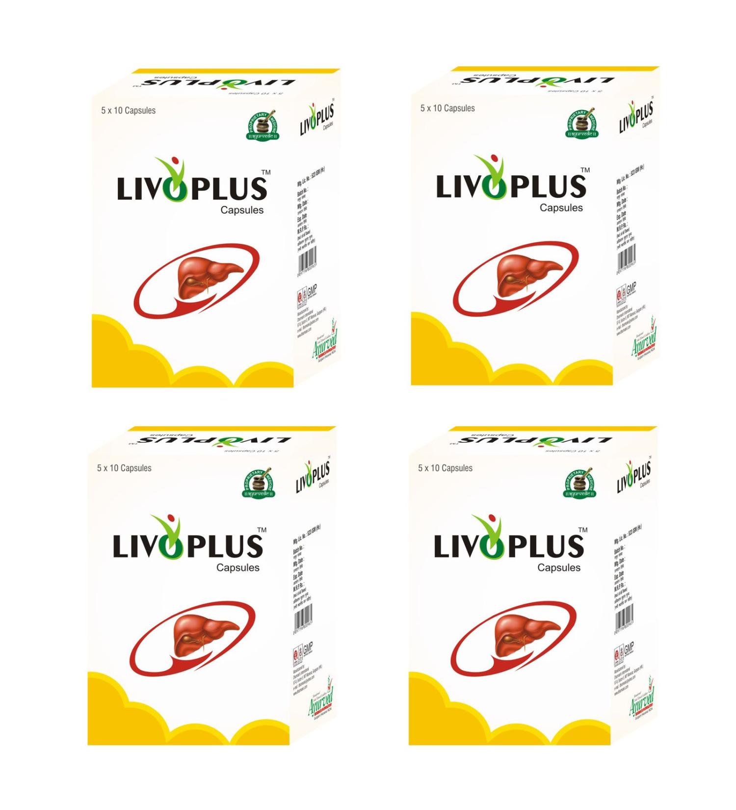 Livoplus Liver Health Supplement Natural Liver Cleanse Detox & Repair Pure Herbal Formula for Men and Women - 200 Capsules