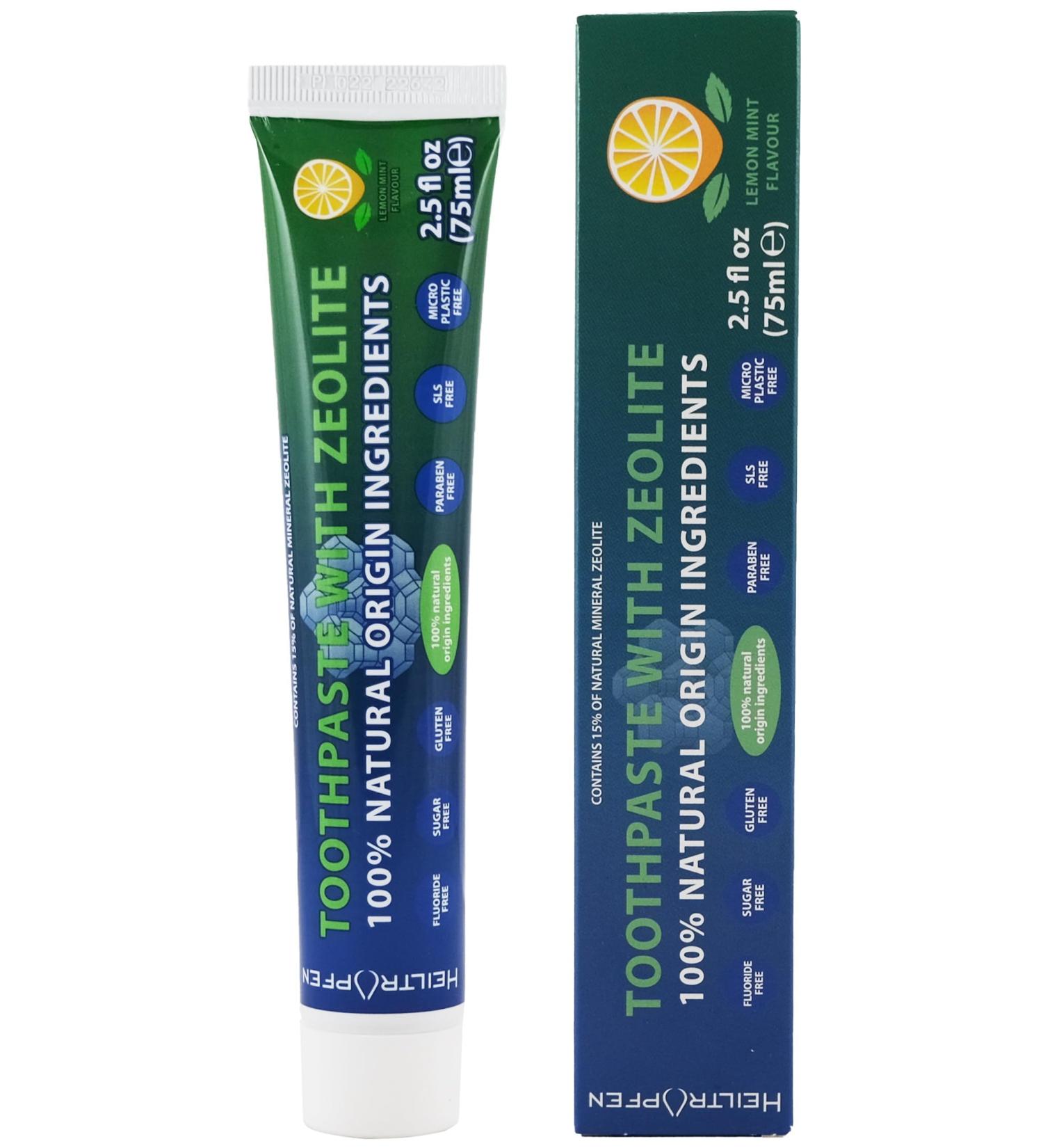 Zeolite Toothpaste - 100% Natural Fluor-Free 2.5 fl oz | 15% Mineral Zeolite | Heiltropfen - International Shipping Available - Buy Online on GoSupps.com