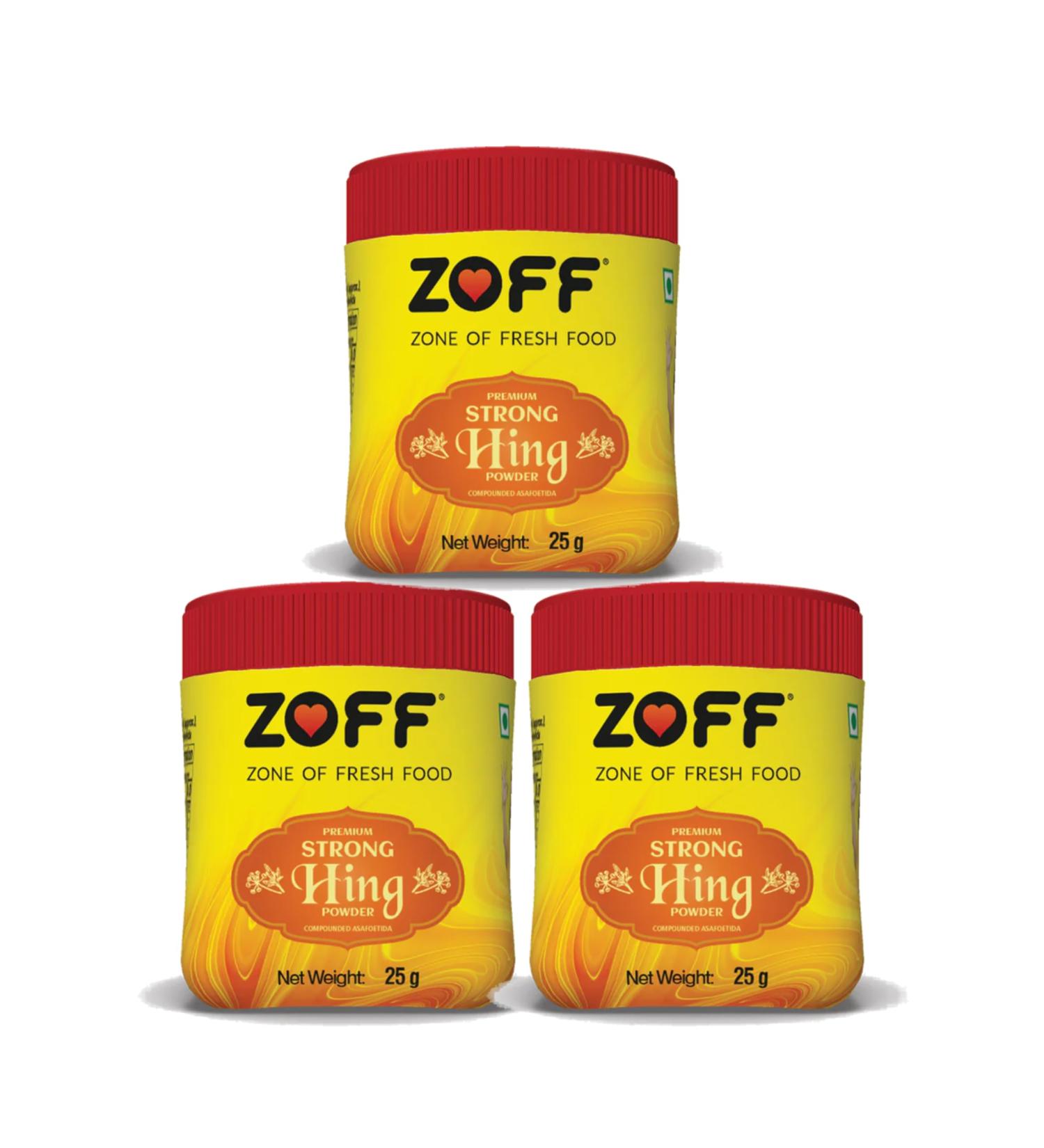 Zoff Asafetida (Hing) Ground 3oz | 75g | Pack of 3 x 25g | All Natural | Vegan | Asafoetida Indian Spice - Buy Online on GoSupps.com