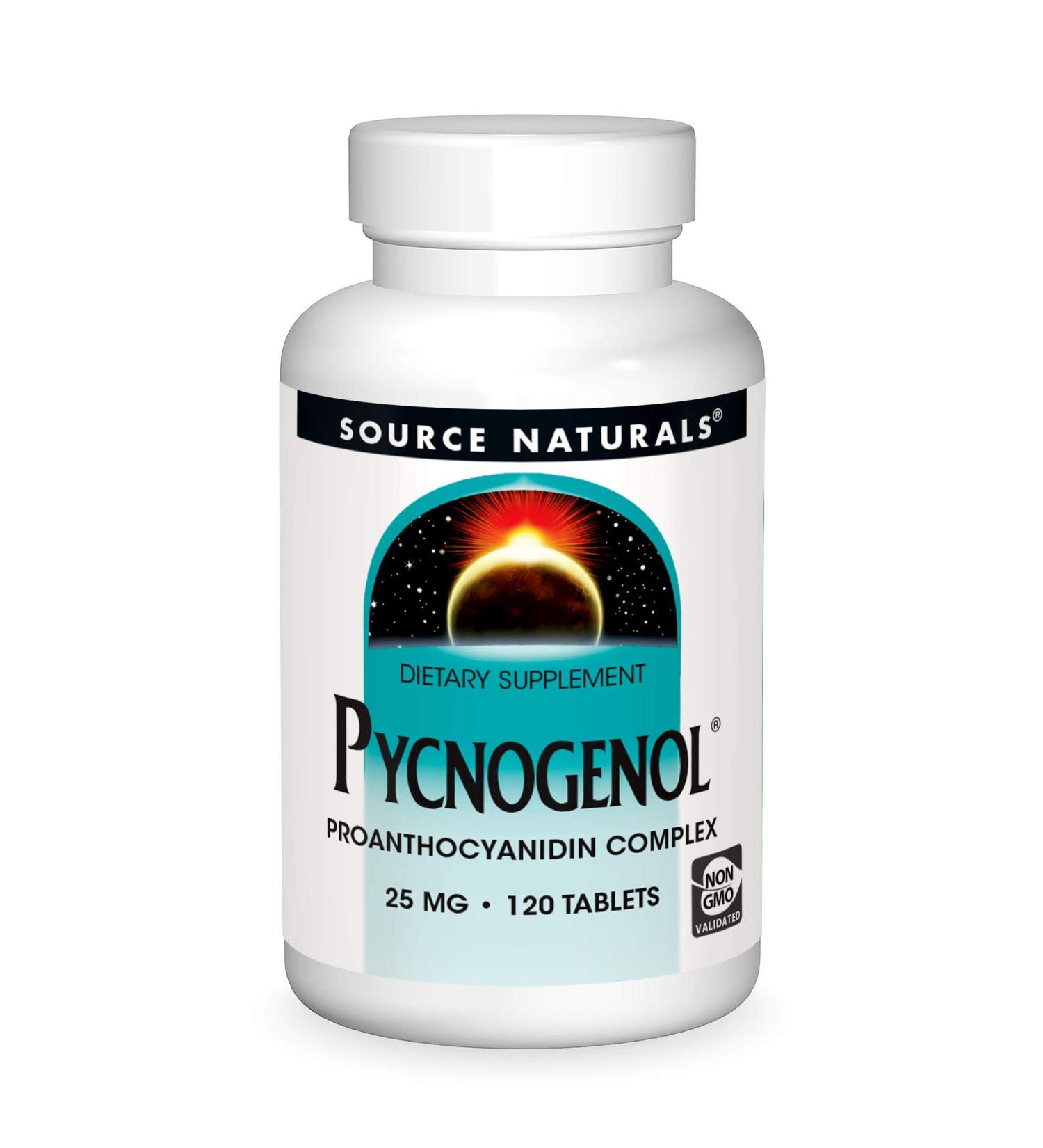 Source Naturals Pycnogenol 25mg Proanthocyanidin Complex - 120 Tablets - Buy Online on GoSupps.com