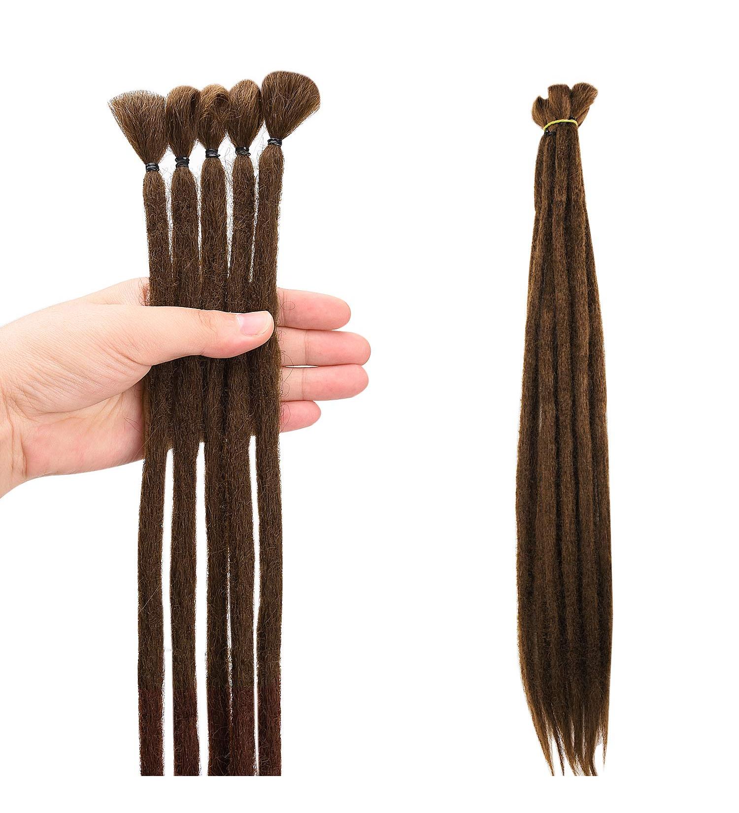 Buy No LIFE 10PCS Chocolate Dreadlock Extensions | Synthetic One-Sided Crocheted Faux Locs for Men & Women - Jamaican Punk Hip-Hop Hair Accessories - Buy Online on GoSupps.com