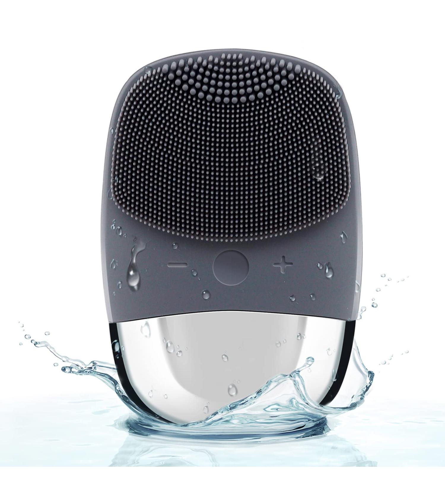 Faiyi 3-in-1 Electric Silicone Face Cleansing Brush | IPX7 Waterproof Facial Massager | USB Rechargeable for Deep Cleaning & Exfoliating - Grey - Buy Online on GoSupps.com
