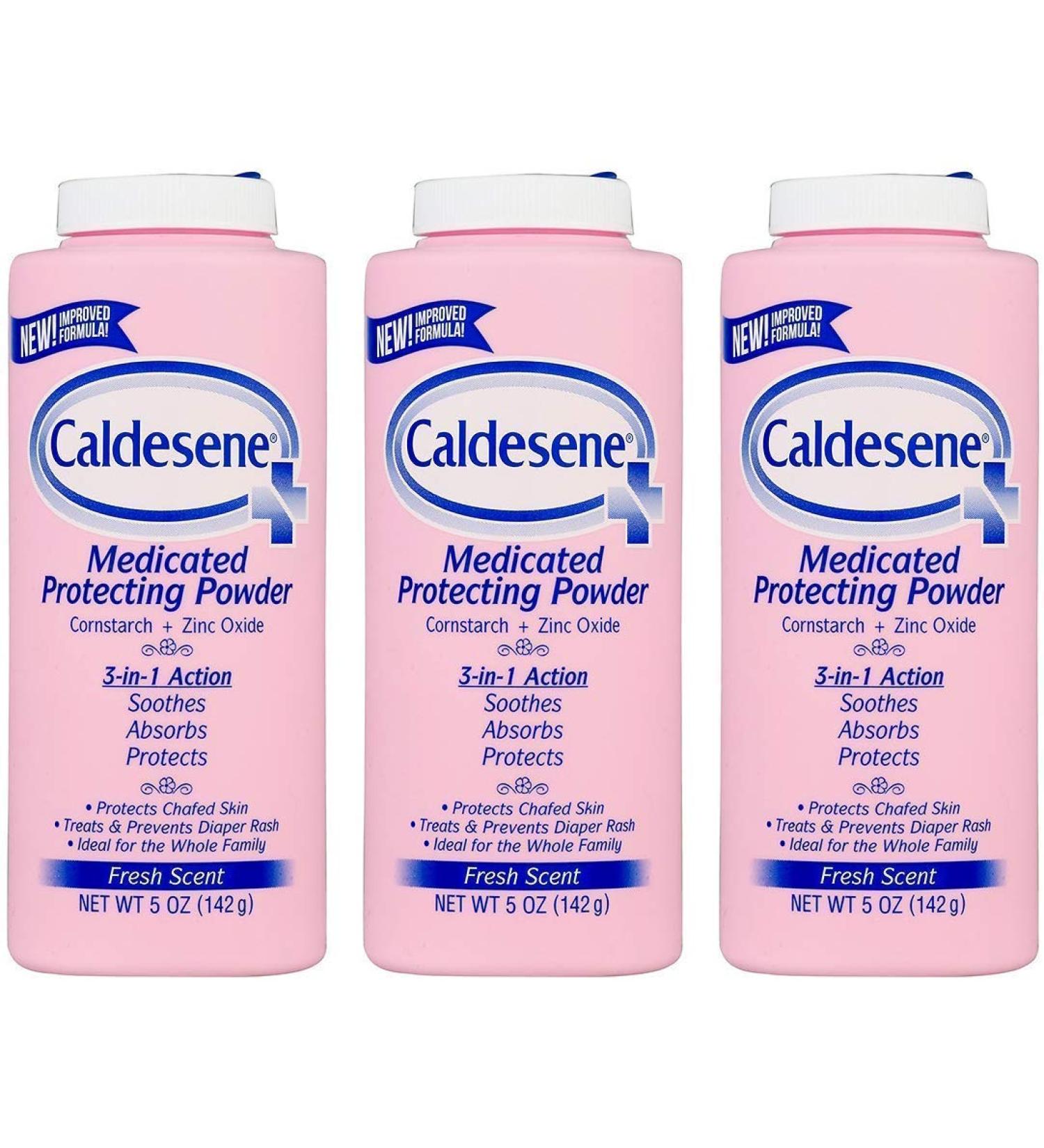 Caldesene Protecting Powder - 5 oz (Pack of 3) | Gentle Skin Care and Rash Prevention - Buy Online on GoSupps.com