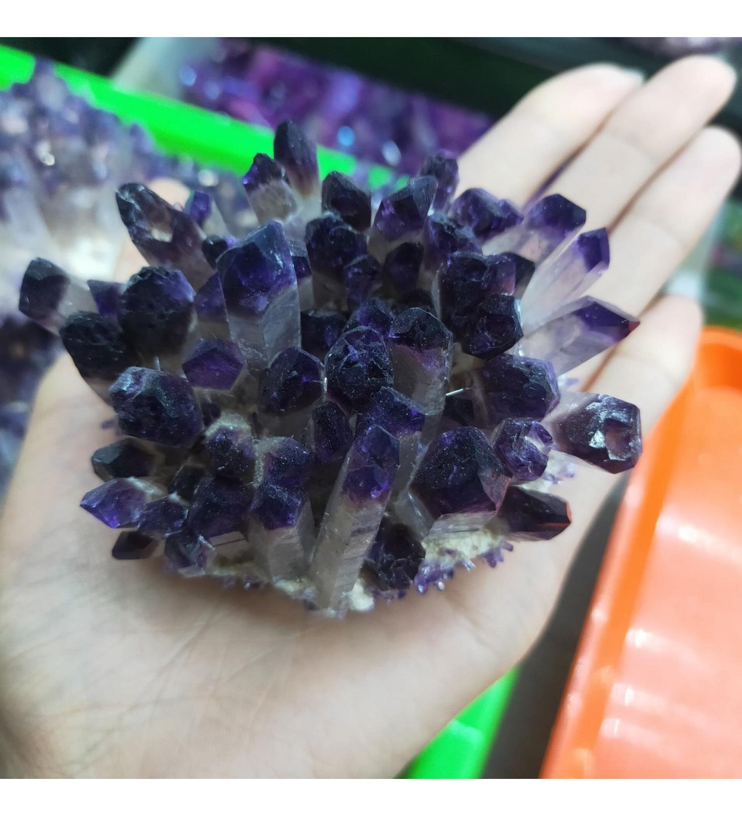 Natural Crystal Rough Natural Crystals and Stones 1pcs 400-500g Natural Amethyst Cluster raw Stones geode Reiki Quartz Crystal Minerals Gemstone Remove Negative for Decoration - Buy Online on GoSupps.com
