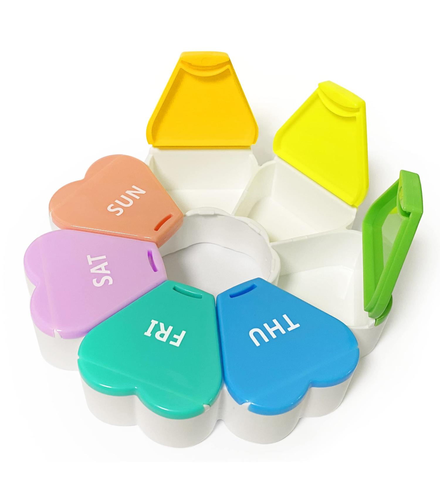 Pill Organizer Weekly | 7 Day Pill Box Medication Reminder | Moisture & Lightproof Case | Portable Travel Container for Vitamins | 1 Pack - Buy Online on GoSupps.com