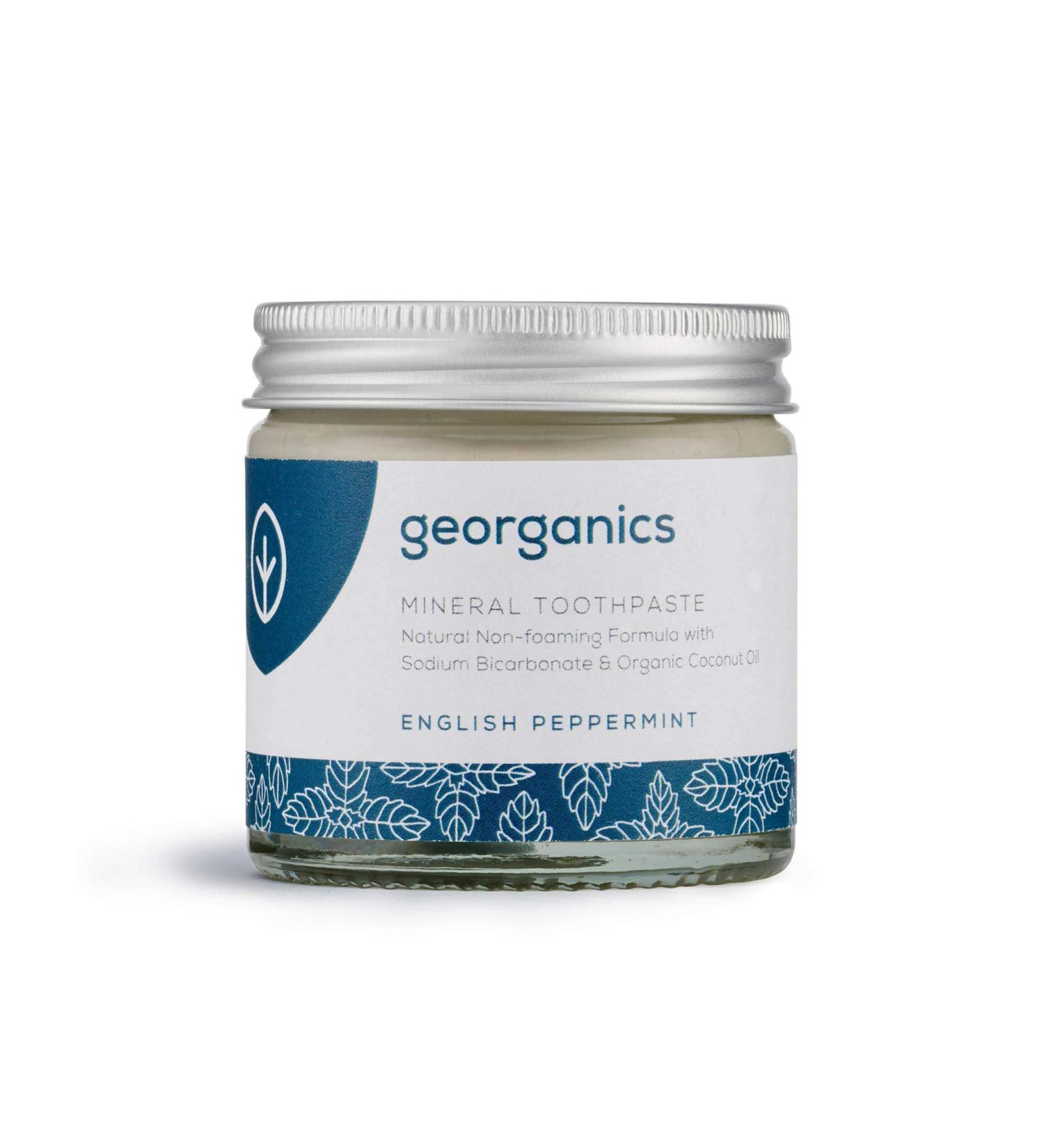 Georganics Mineral Rich Teeth Whitening Toothpaste Vegan and Fluoride free - Peppermint 60ml - Buy Online on GoSupps.com