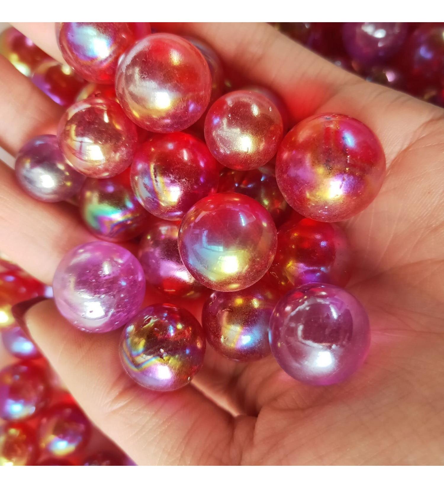 Home Decoration 10pcs Pink Titanium Aura Electroplating Quartz Crystal Sphere BallsNatural Quartz Crystal Stones dingchi Home Goods - Buy Online on GoSupps.com