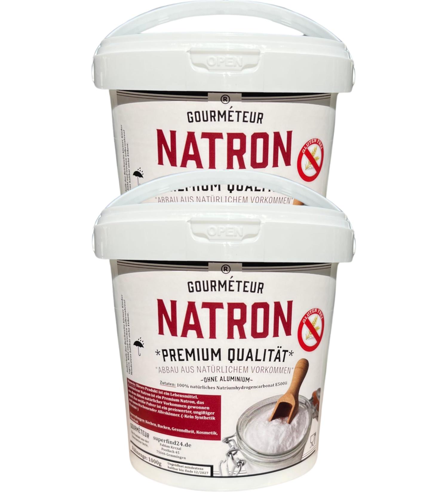 Buy Natrone Powder - Gourmetur Natural Occurrence 2x1 kg | Food Quality for Cosmetics & Internal Use - Non-Synthetic - Buy Online on GoSupps.com