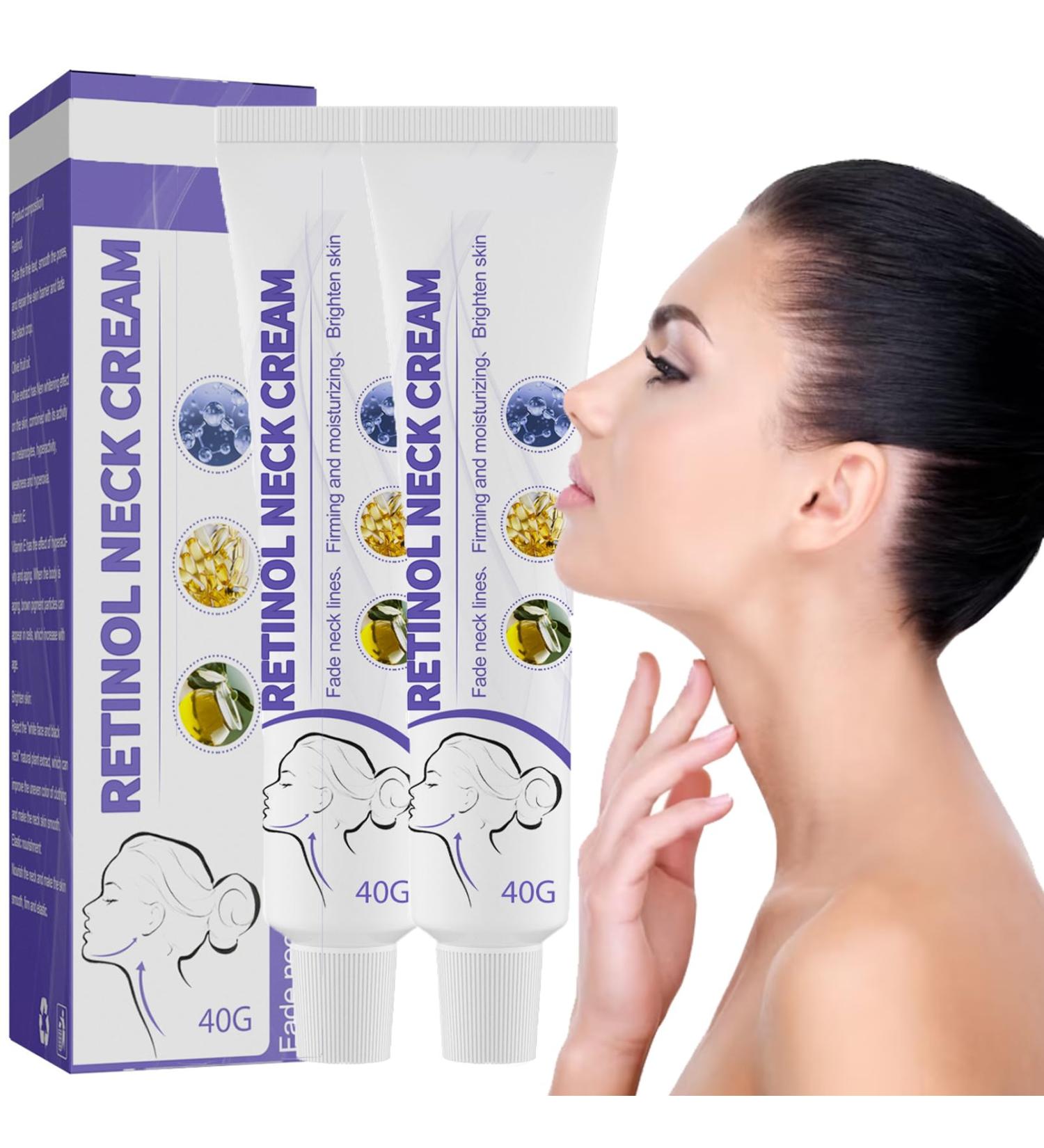 Neck Tightening Cream Duo - Firming & Lifting Sagging Skin, Reduce Wrinkles & Fine Lines - 40g x 2 - Buy Online on GoSupps.com