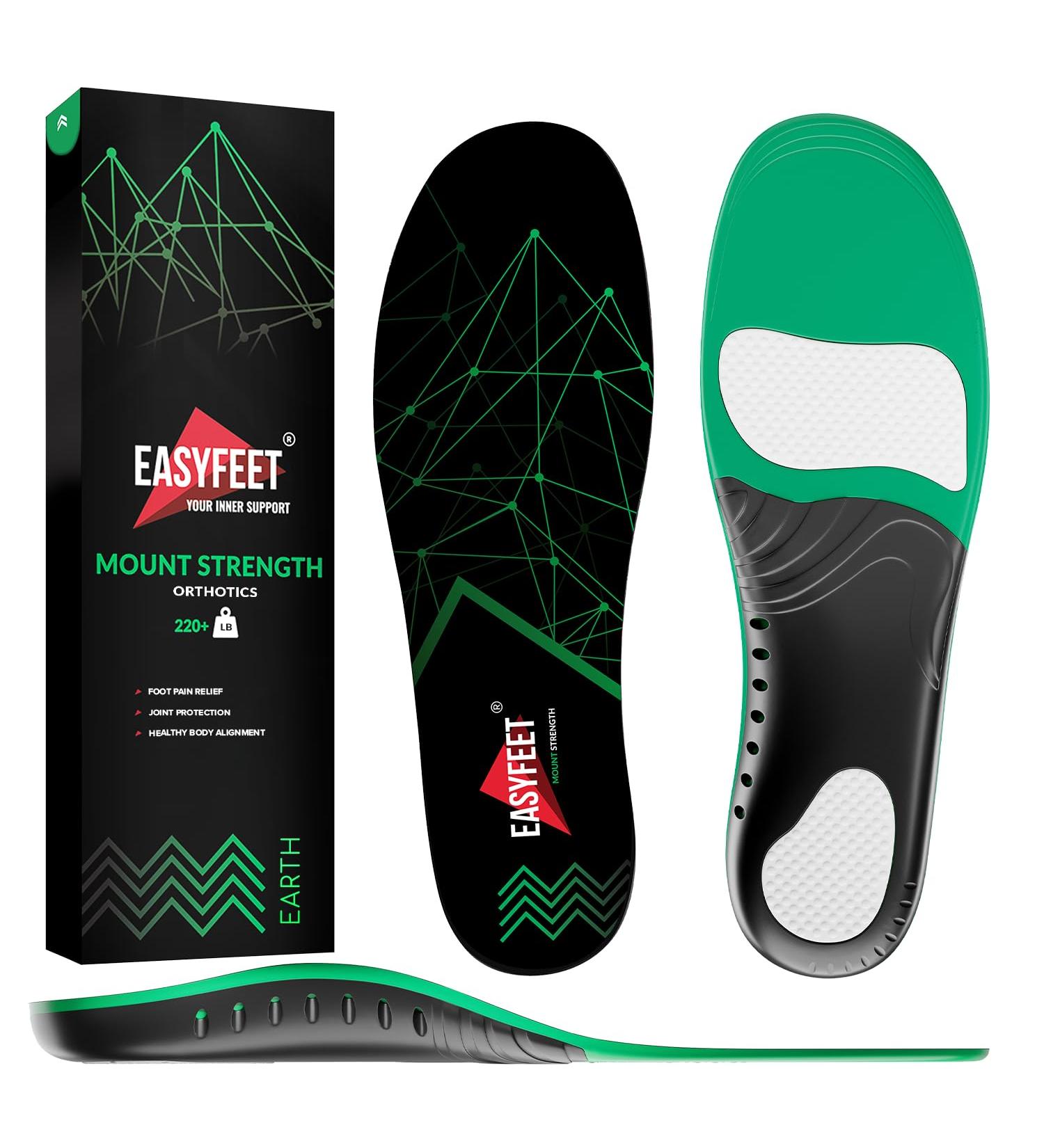 2023 Plantar Fasciitis Insoles for 220+ lbs - Arch Support for Men & Women - Orthotic Inserts for Flat Feet & High Arch Pain Relief - Heavy Duty Shoe Insoles - Black (XS 3.5-5.5) - Buy Online on GoSupps.com
