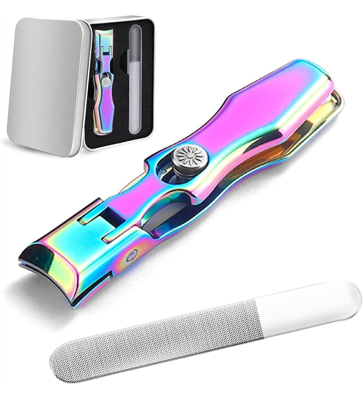 German Nail Clippers for Men Lux Grip German Nail Clippers Lux Nail Clipper for Thick Nails Ultra Sharp Anti-Splash Nail Clippers with Catcher File(Colorful) - Buy Online on GoSupps.com