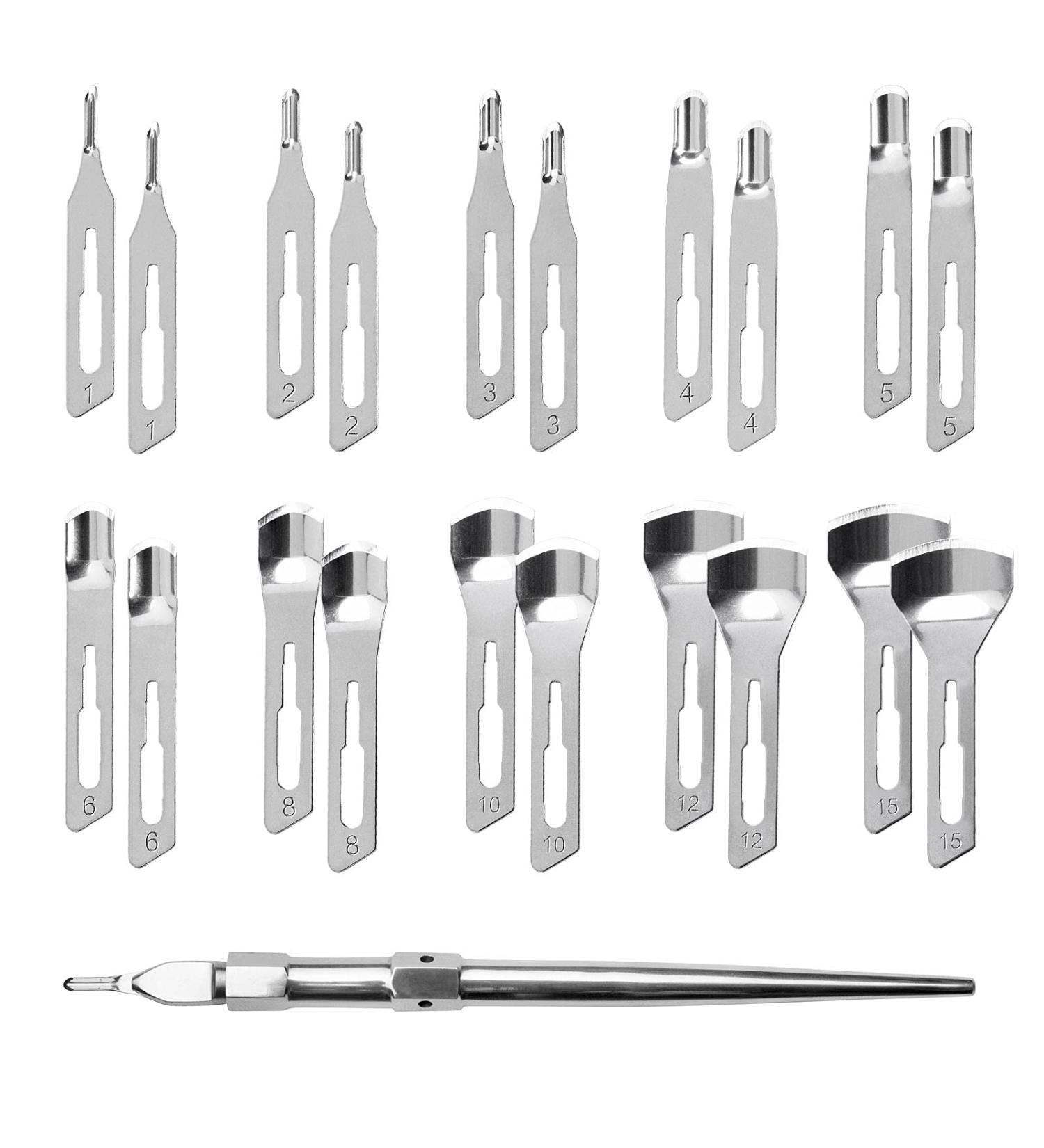 Set of 4 Hollow Chisel Blades (20x) for Foot Care - 10 Size Mixset Starter with Holder - International Shipping Available - Buy Online on GoSupps.com