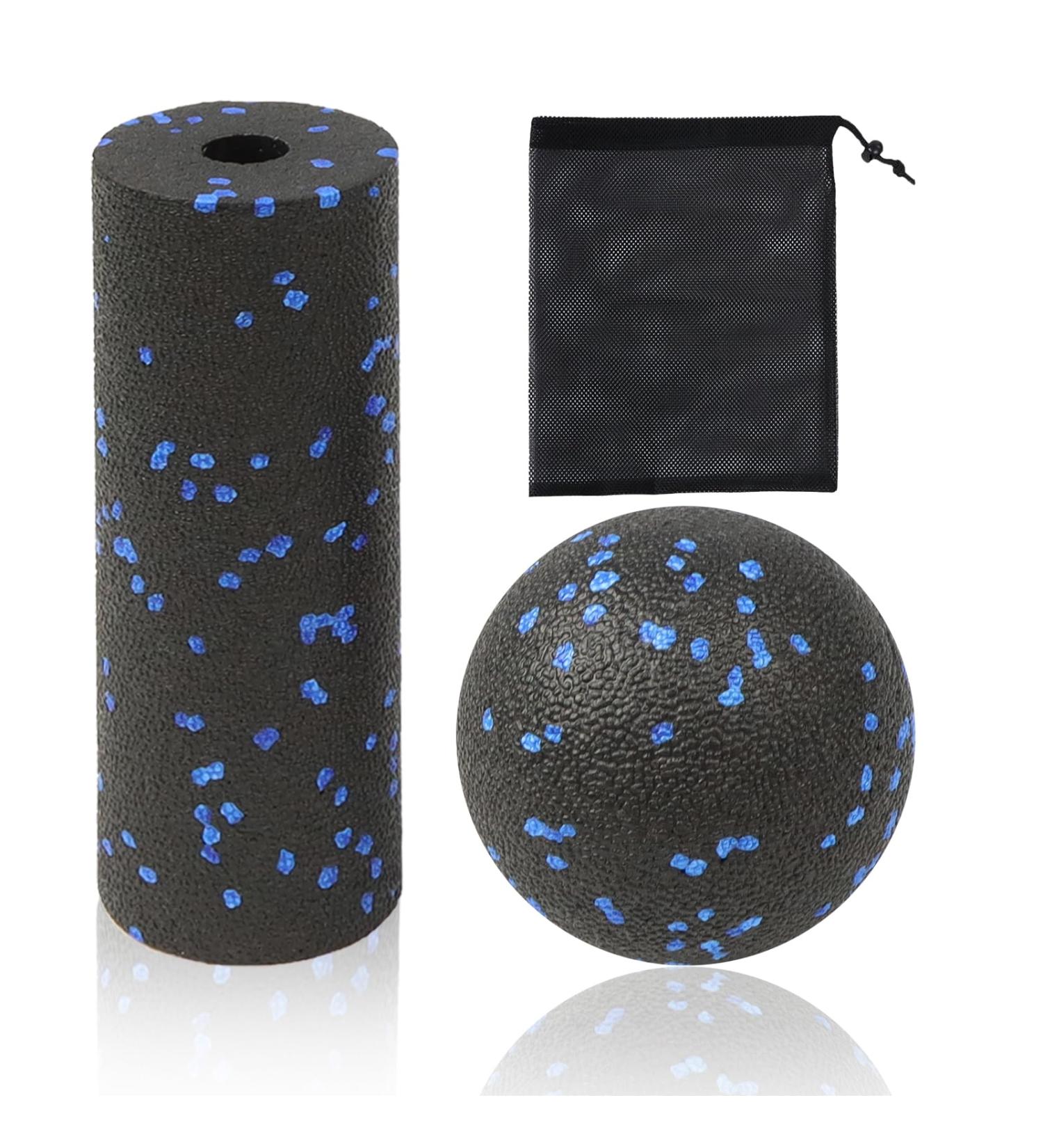 Buy Wexffu Fascia Ball & Roller Set Deep Tissue Massage for Spine Back & Neck Relief | Includes Storage Bag (2 Pieces) - Buy Online on GoSupps.com