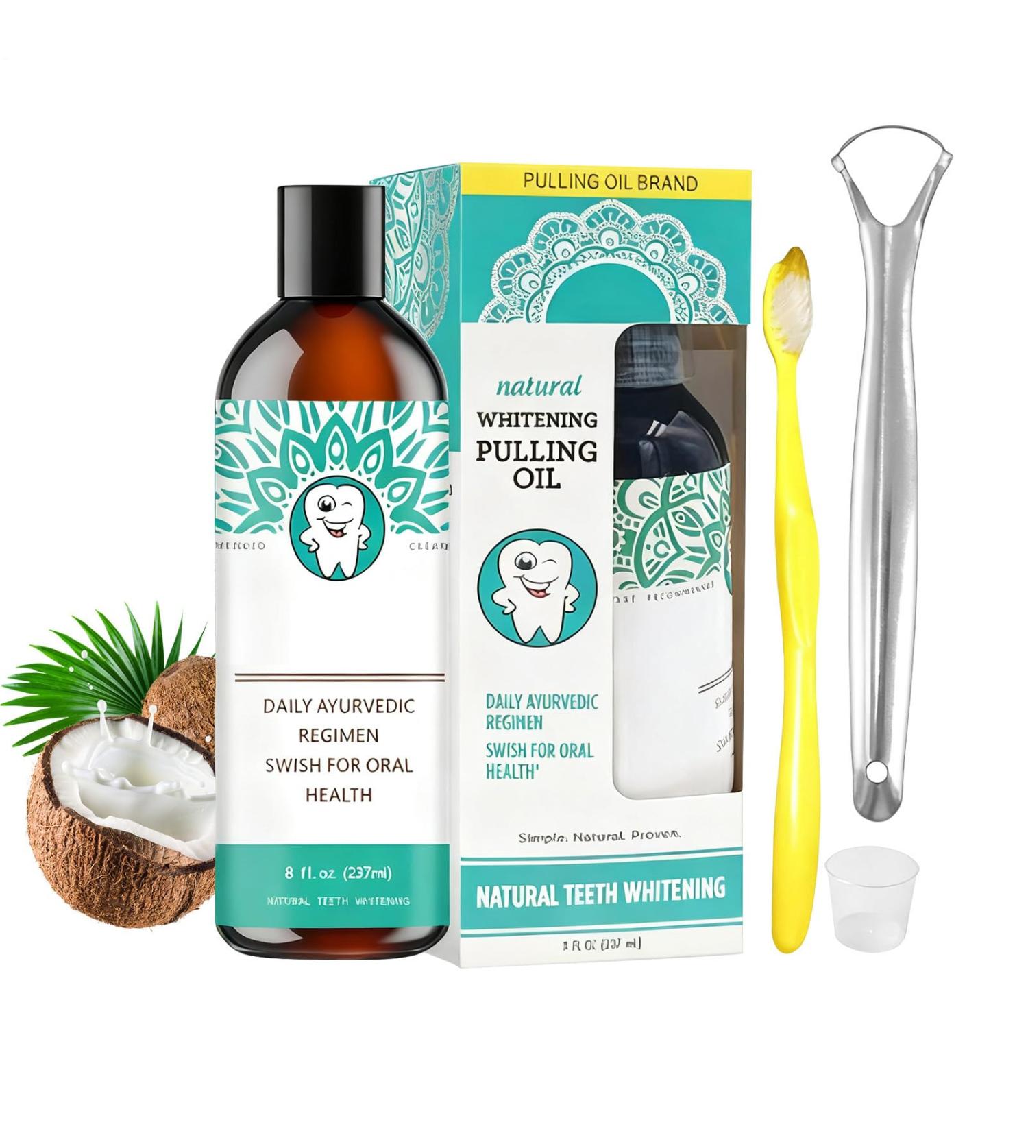 Alcohol-free mouth rinse | 237 ml Natural alcohol-free gum cleaner | Mouthwash with tongue scraper and toothbrush for oral hygiene health and repair of dry teeth - Buy Online on GoSupps.com