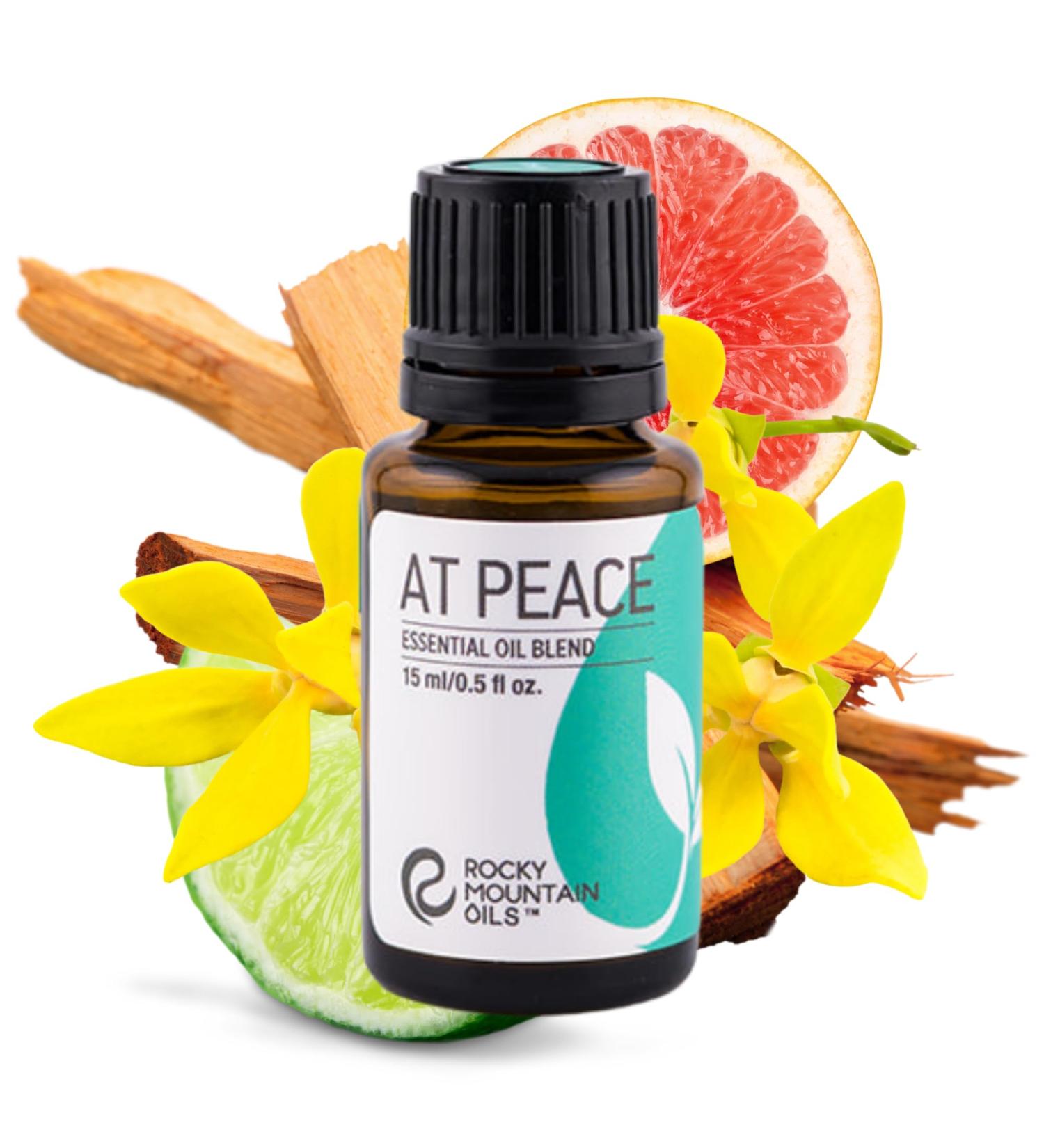 Rocky Mountain Oils at Peace Essential Oil Blend - Relaxing Aromatherapy Oils for Diffuser & Topical Use - 15ml - Buy Online on GoSupps.com