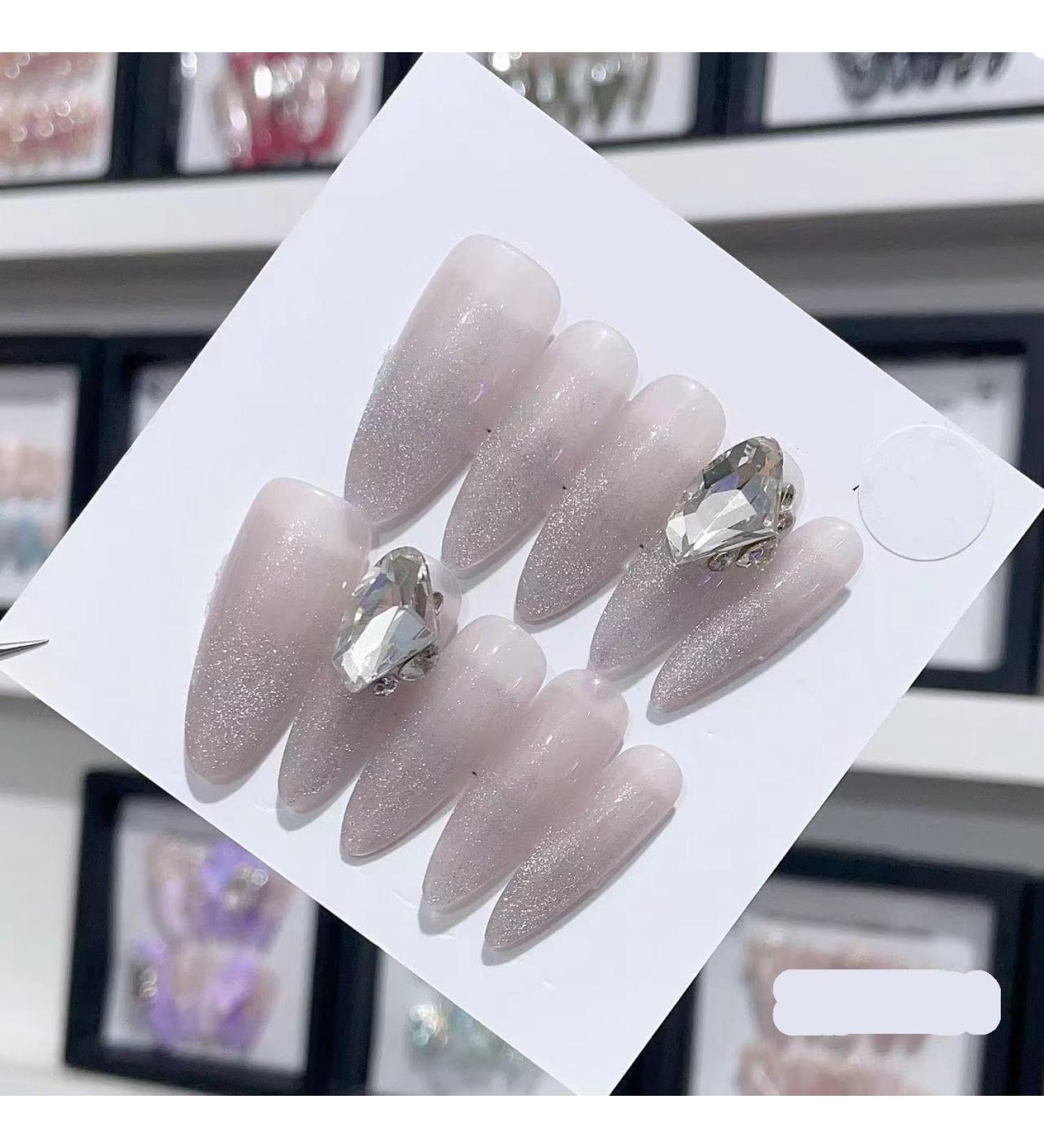 Handmade Long and Short Nail Patches for Artificial Nail Enhancement(Color:19529 Size:XS) - Buy Online on GoSupps.com