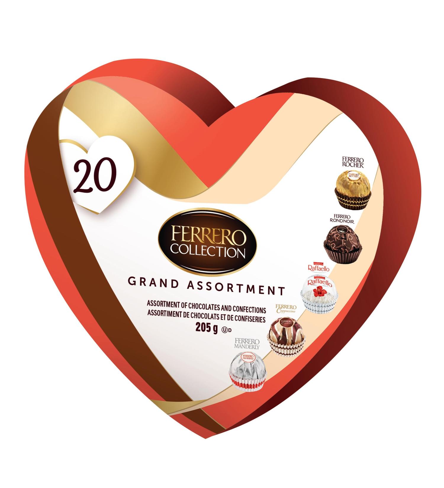 FERRERO COLLECTION GRAND ASSORTMENT Fine Assorted Chocolates and Confections Valentines Gift Box 20 Confections 205 g 20 pieces - Buy Online on GoSupps.com