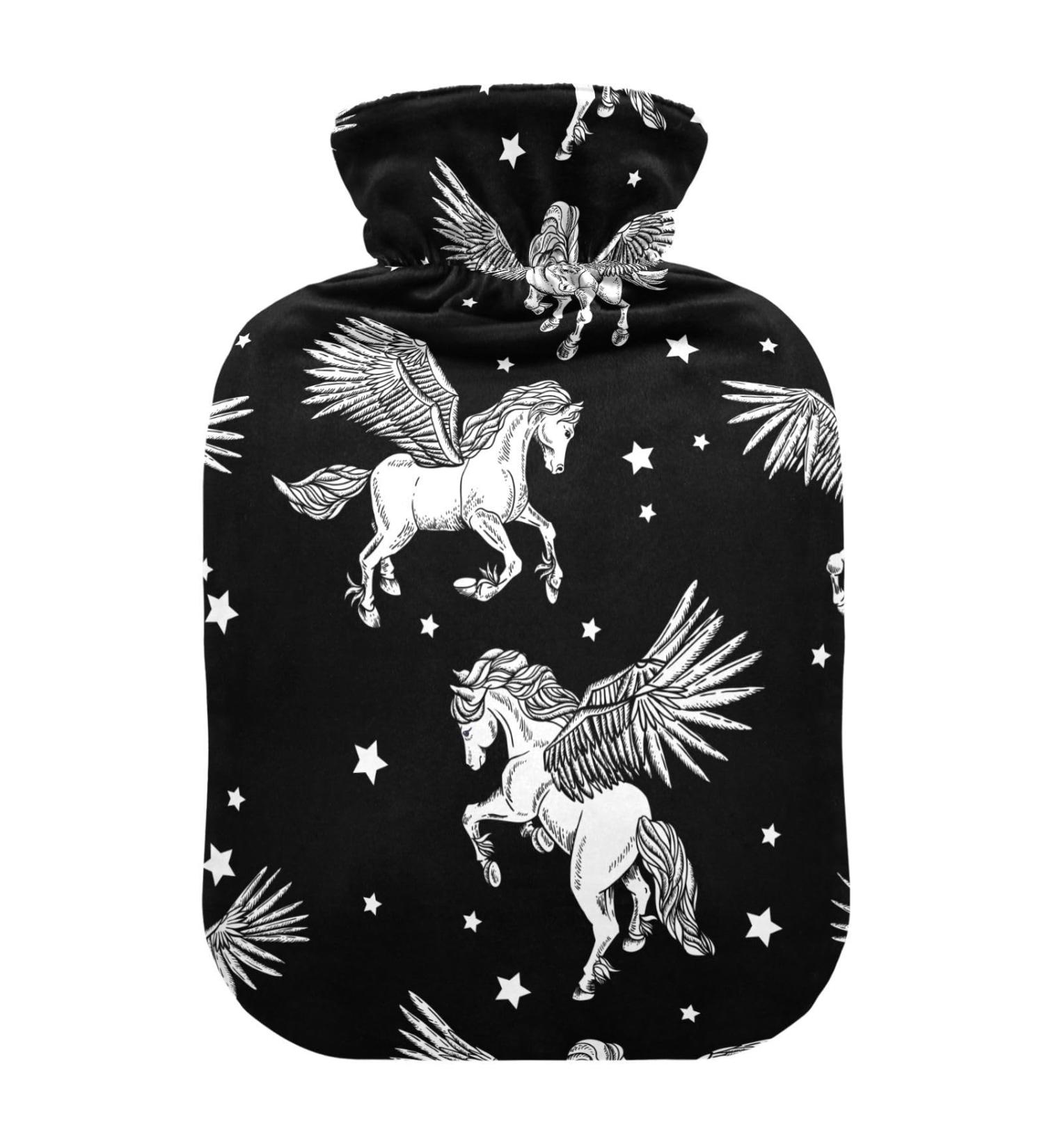 Winged Pegasus Black Heat Bottle 2L Hand & Foot Warmer for Pain Relief | Heat & Cold Therapy Solution - Buy Online on GoSupps.com
