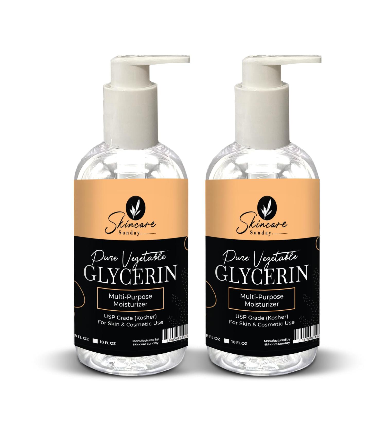 Pure Vegetable Glycerin - Premium Softening & Moisturizing Multi-Purpose Moisturizer for Skin & Cosmetics (32Oz) (16oz X 2) 1 Count (Pack of 1) - Buy Online on GoSupps.com