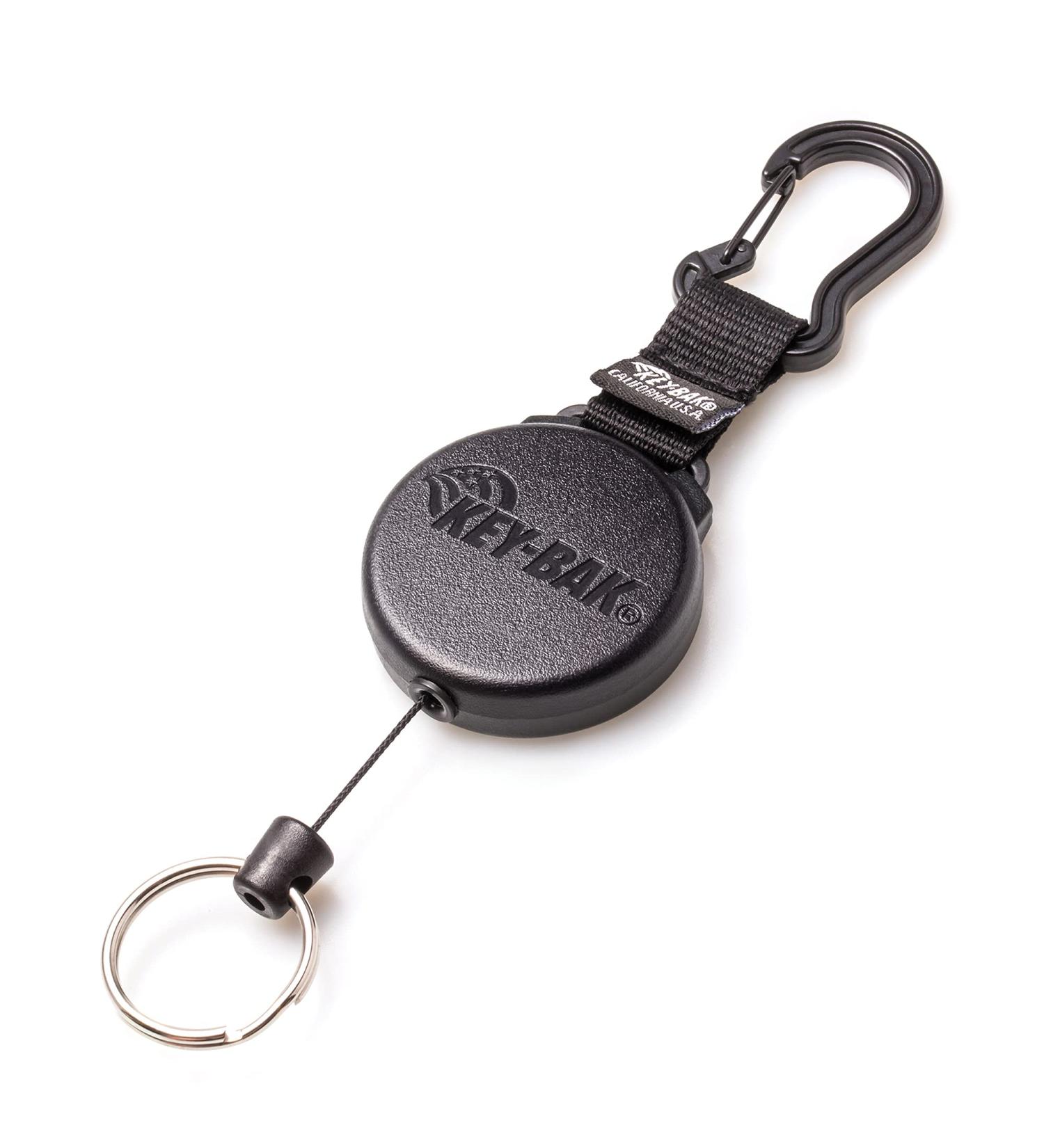 KEY-BAK 0488-603 SECURIT XD Retractable Key Holder  28" Kevlar Cord  20 oz. Retraction  Durable Polycarbonate Case  Zinc Alloy Carabiner  Split Ring  Black - Buy Online on GoSupps.com