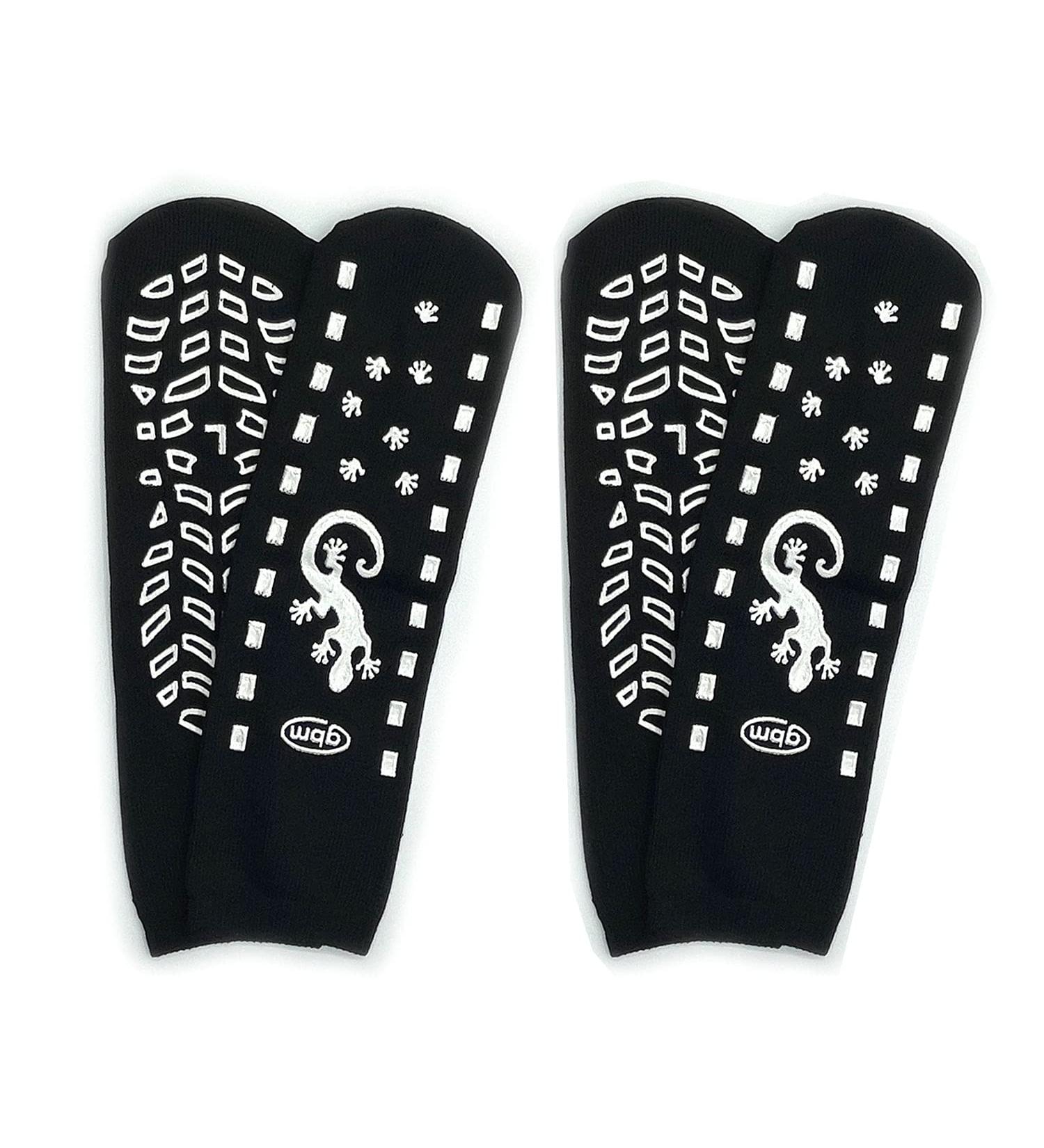 GBM Geckos Anti-Slip Socks - Double Treads 2-Pack (Black) | International Shipping Available - Buy Online on GoSupps.com