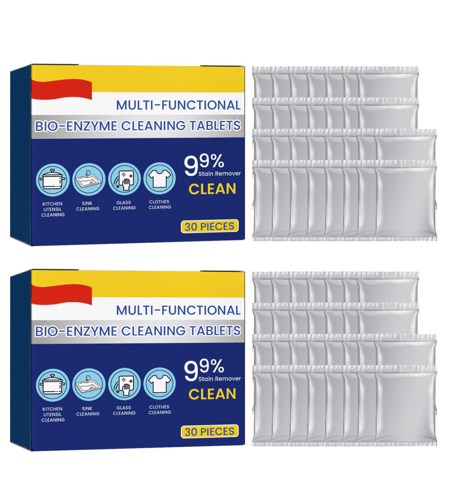 Bio-Enzyme Cleaning Tablets Remove Yellowing Leaving Fragrances Laundry Effervescent Tablets Filter Household Home Laundry Effervescent Tablets 2 Boxes - Buy Online on GoSupps.com