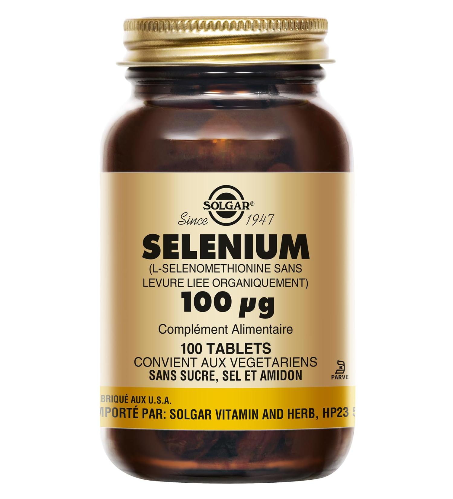 Solgar S l nium 100 g - Antioxydant - Contre le stress oxydatif - Beaut des ongles et des cheveux - Compl ment alimentaire - Flacon de 100 comprim s - Buy Online on GoSupps.com