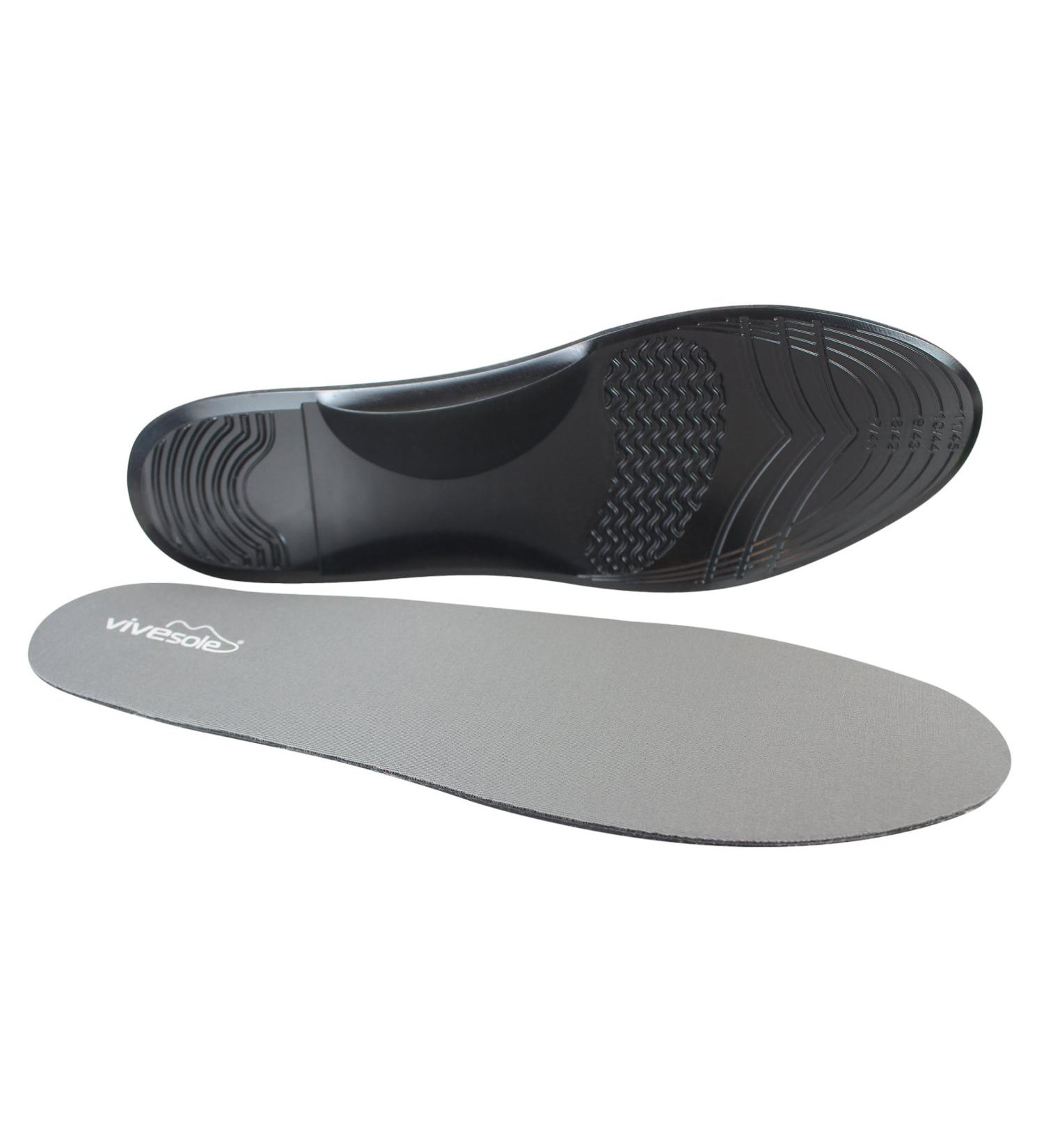 ViveSole Thin Gel Insoles - Plantar Fasciitis Relief for Men & Women - Arch Support Inserts for Work Boots & Heels - Metatarsal Pads & Foot Cushions - Size MENS 5.5-10.5 - Buy Online on GoSupps.com