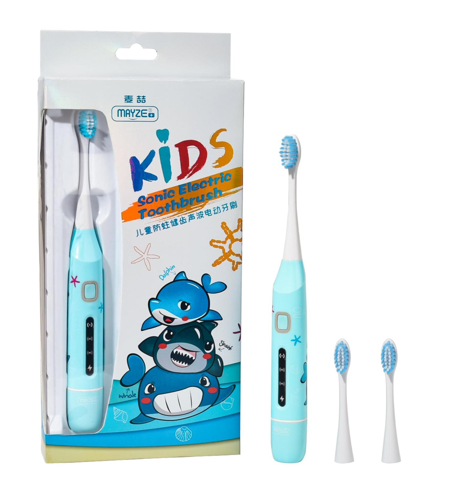 Y-Kelin Sonic Kids Electric Toothbrush | 3 Modes | Rechargeable | 30000 Strokes | IPX6 Waterproof | 2-Min Timer | Ages 3 - Buy Online on GoSupps.com