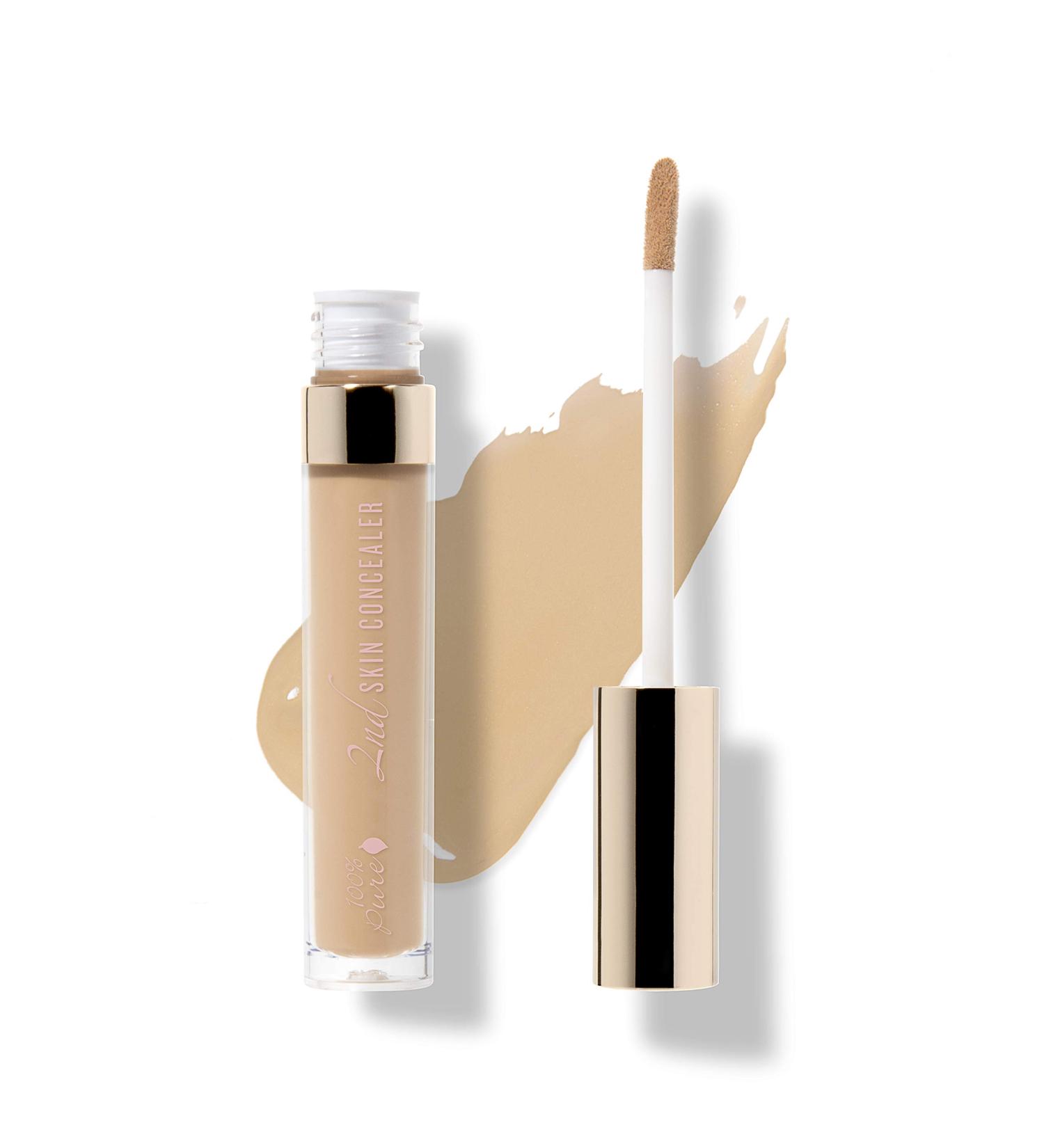 100% PURE 2nd Skin Concealer (Shade 5) - Full Coverage Lightweight Liquid Concealer for Face & Under Eyes - Vegan Makeup (Medium-Tan Skin) - 0.17 Fl Oz - Buy Online on GoSupps.com