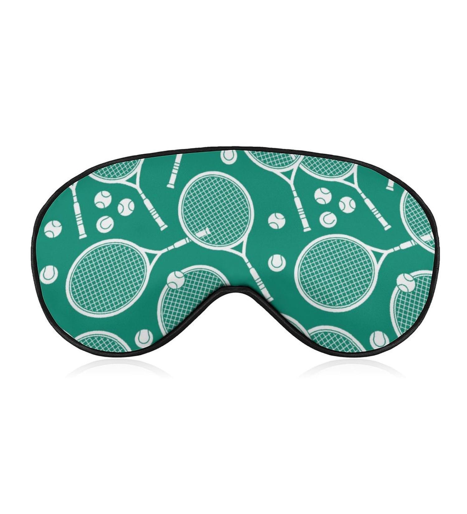 Shop Cartoon Tennis Rackets Sleeping Mask - Adjustable Soft Eye Mask for Sports | Light-Blocking Blindfold for Men Women Boys & Girls - Buy Online on GoSupps.com