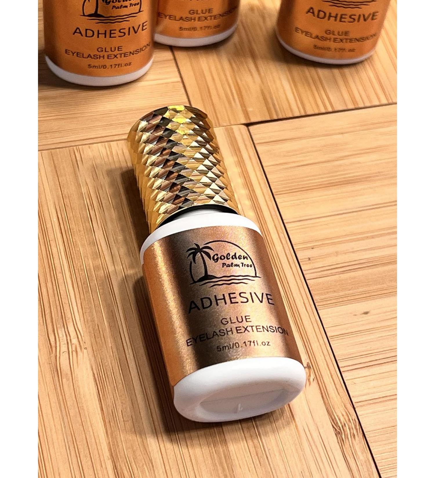 Pro Eyelash Extension Glue - 0.3 Sec Drying 5ml Golden Palm Tree Lash Adhesive for Professionals - Buy Online on GoSupps.com