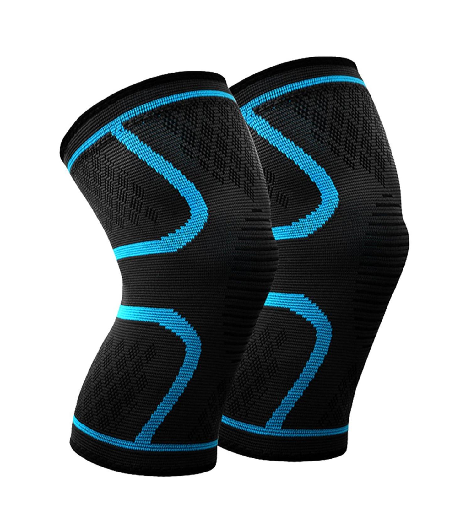 BESKEY Knee Support (Pair) Anti Slip Knee Brace Elastic Breathable Knee Compression Sleeve Help Joint Pain Relief for Arthritic Sufferer and Recovery from Injuries Fit for Sports (XL Blue) XL (Pack of 2) Blue - Buy Online on GoSupps.com