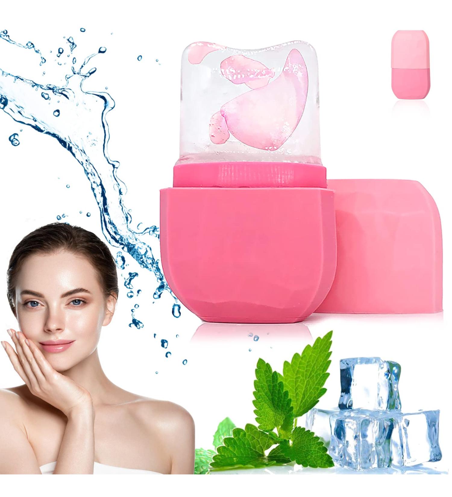 Silicone Ice Roller for Face and Eyes - Facial Beauty Tool for Skin Care, Pore Shrinking, and Skin Brightening (Pink) - Buy Online on GoSupps.com