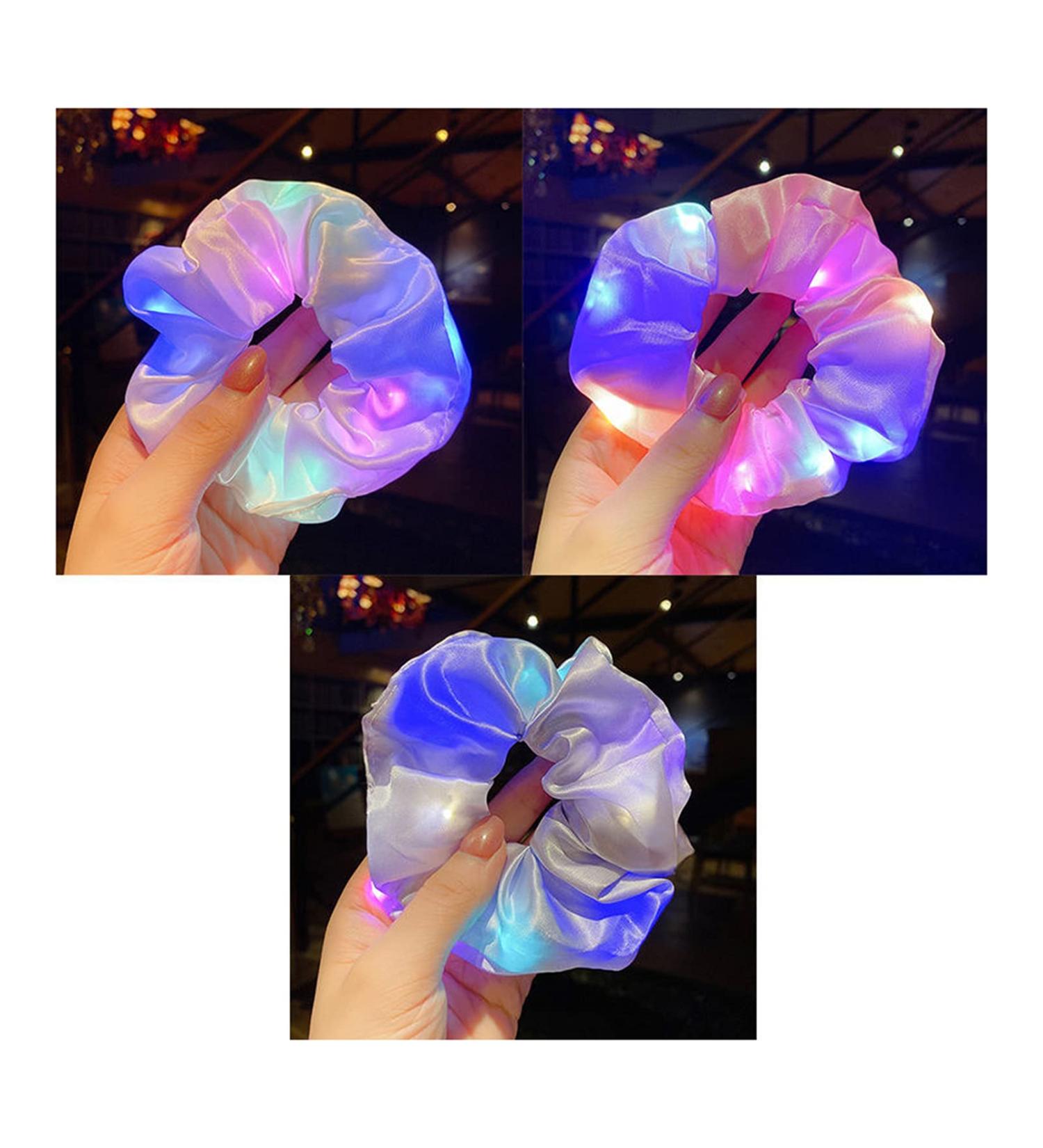 Valink LED Light-Up Scrunchies for Women | Glowing Hair Accessories for Halloween Christmas & Parties - Buy Online on GoSupps.com