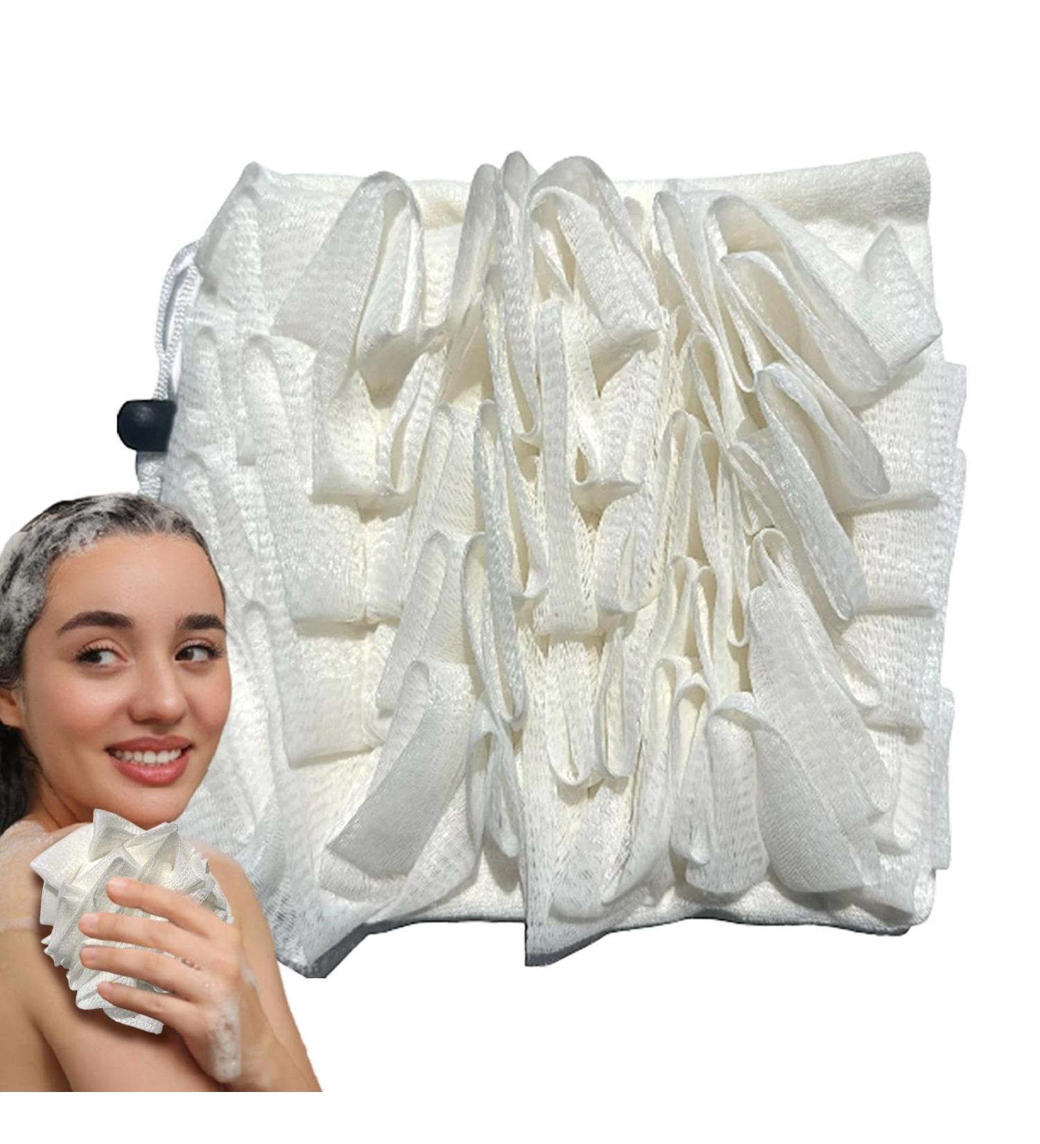 Shower Scrubber Sponge Body Wash Sponge Scrubber for Women - Soft Sponge Body Wash Towel Shower Body Scrubber Accessories Gentle Body Care Sponge - Buy Online on GoSupps.com