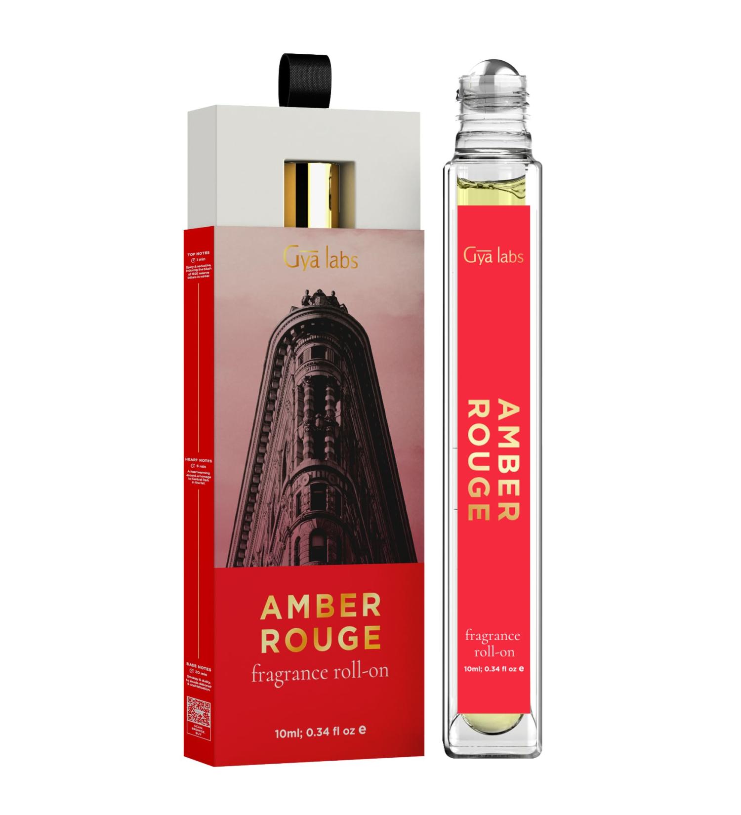 Gya Labs Amber Rouge Fragrance Roll On - Amber Fragrance Oil Roller Perfume for Men & Women (0.34 Fl Oz) - Buy Online on GoSupps.com