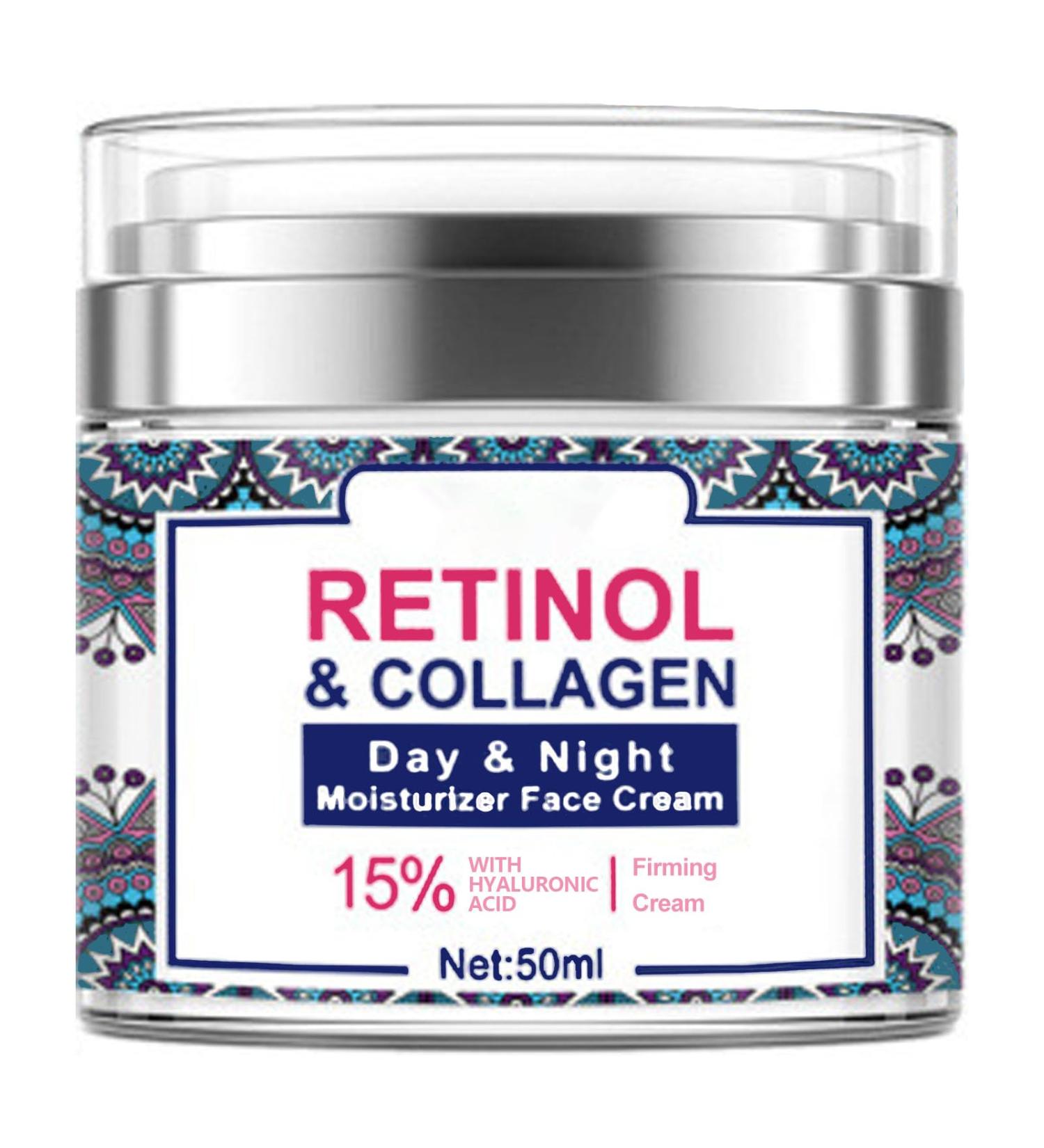 Retinol Face Cream with 15% Hyaluronic Acid Day-Night Collagen Face Moisturizer for Lifting & Firming Skin Anti-Aging Cream for Women for Wrinkles Fine Lines and Dryness - All Skin Types 1.7 Fl Oz - Buy Online on GoSupps.com