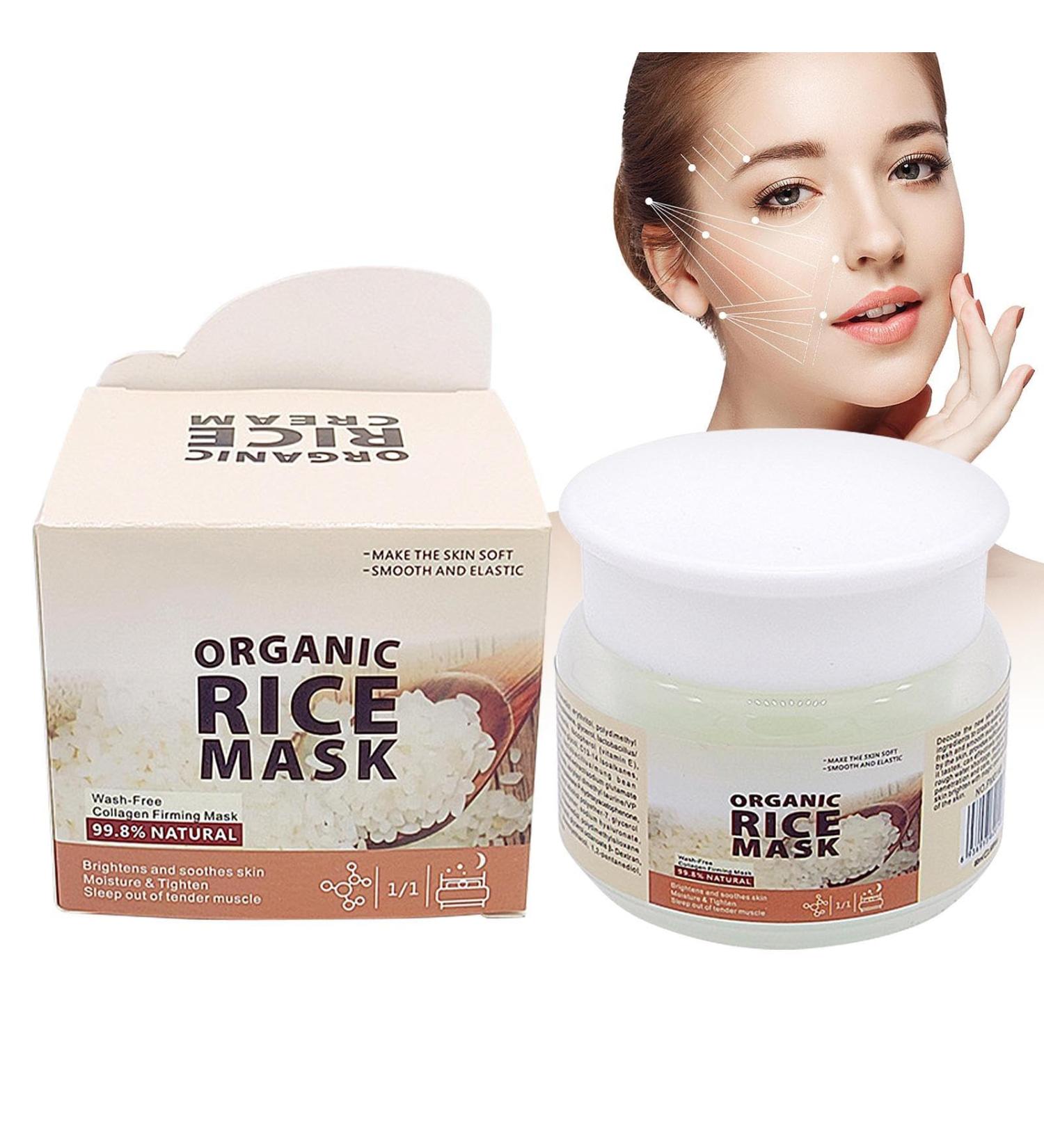 Teksome Rice Facial Gel - Face Cream - Nourishing Leave-In Night Masks - Facial Care Supplies for Home Business Trips Holidays Dorms Teksome - Buy Online on GoSupps.com
