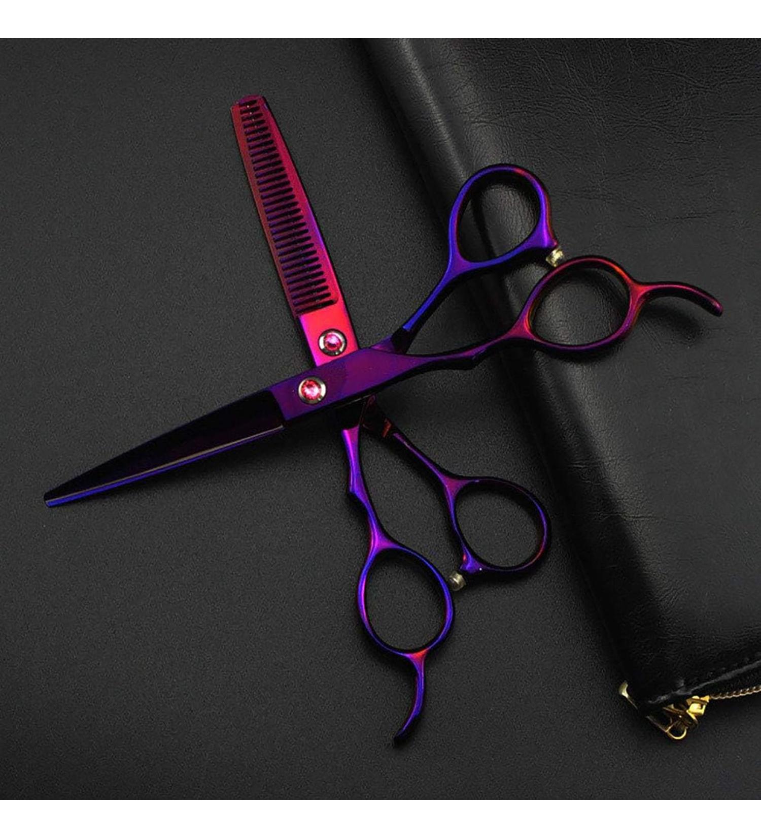 Left Handed Professional Japan 6 Inch Pruple Hair Scissors Haircut Thinning Barber Cutting Shears Hairdresser Scissors Purple 6 inch 2024 - Buy Online on GoSupps.com