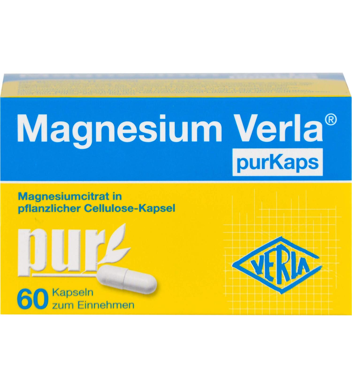 Magnesium Verla Purkaps - 60 Capsules for Natural Muscle Relaxation & Health | Buy Internationally - Buy Online on GoSupps.com