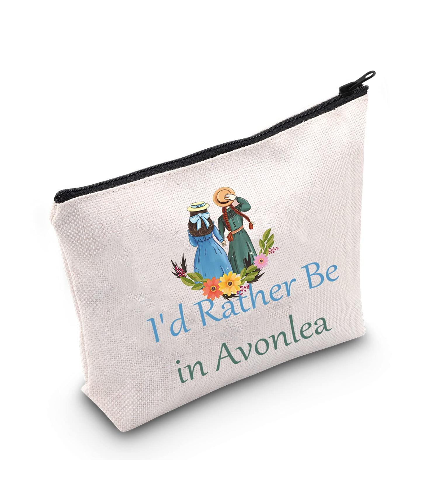 Levlo Anne Green Fans Cosmetics Bag - 'I'd Rather Be in Avonlea' Make-Up Bag for Women & Girls | Perfect Gift for Movie Fans - Buy Online on GoSupps.com