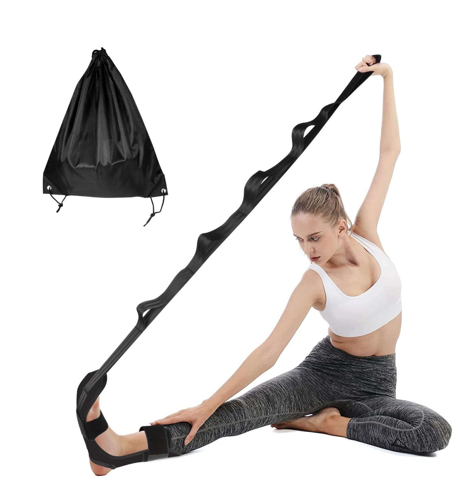 Sindax Yoga Strap Leg & Calf Stretcher - Adjustable Loops for Physical Therapy & Plantar Fasciitis Relief - Ideal for Pilates, Dance, and Gymnastics - Buy Online on GoSupps.com